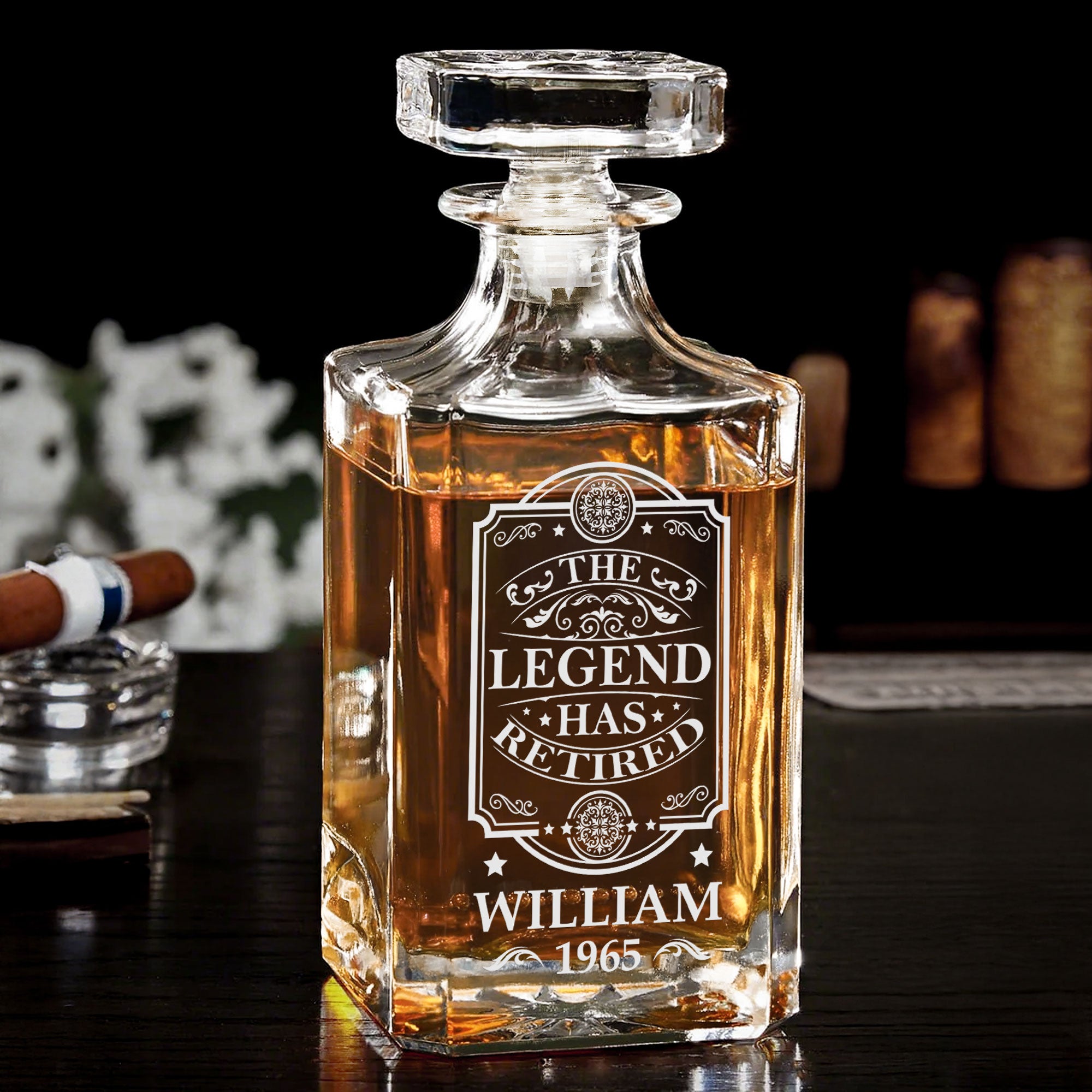 The Legend Has Retired - Custom Decanter