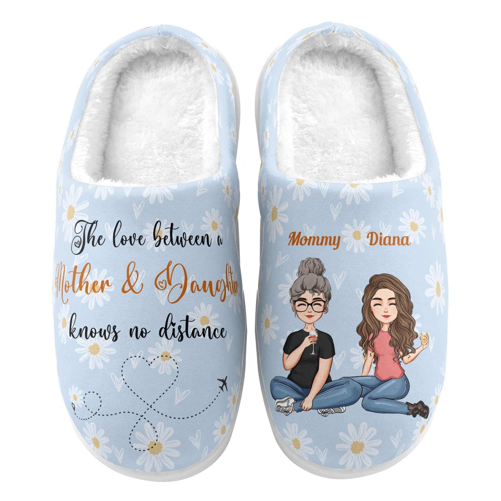 The Love Between A Mother & Children - Personalized Slippers