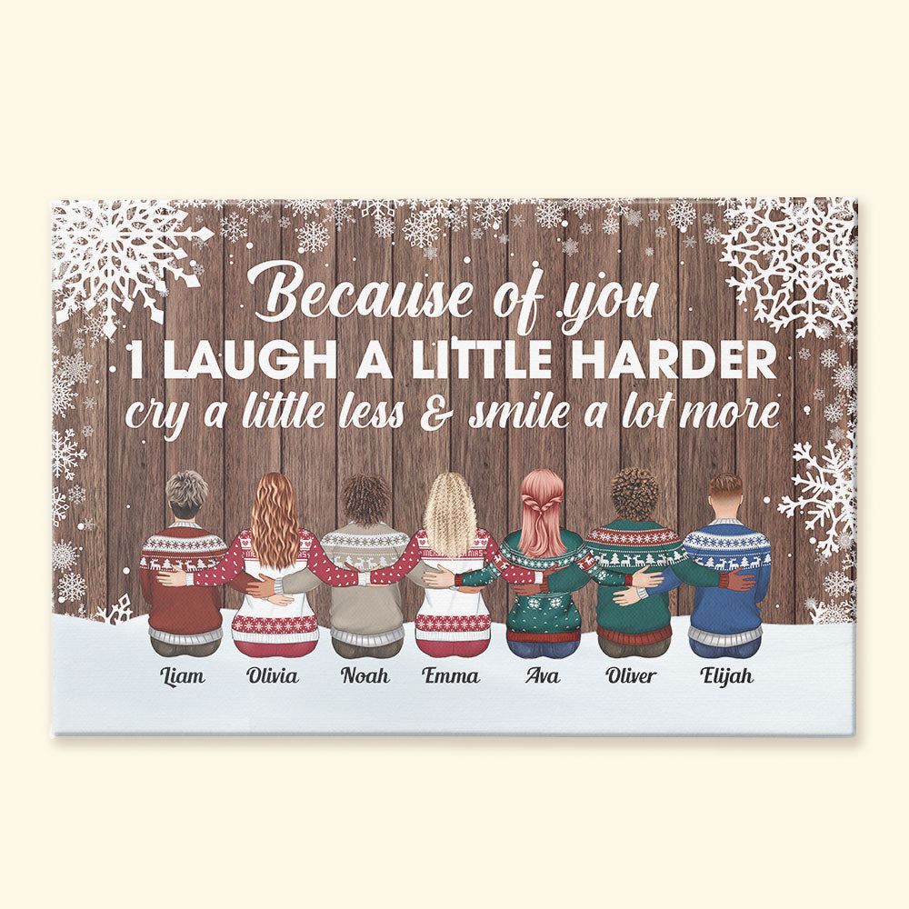 The Love Between Family Is Forever - Personalized Wrapped Canvas - Christmas Gift Family Canvas For Dad, Mom, Children - Family Hugging