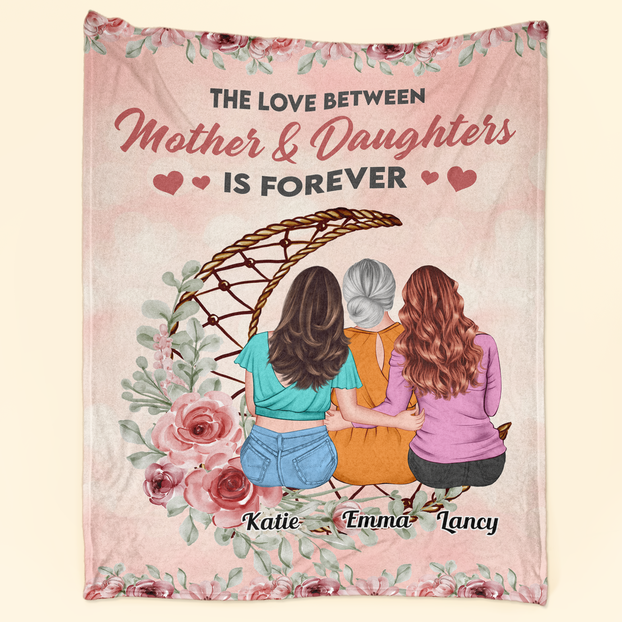 The Love Between Mother & Daughters - Personalized Blanket