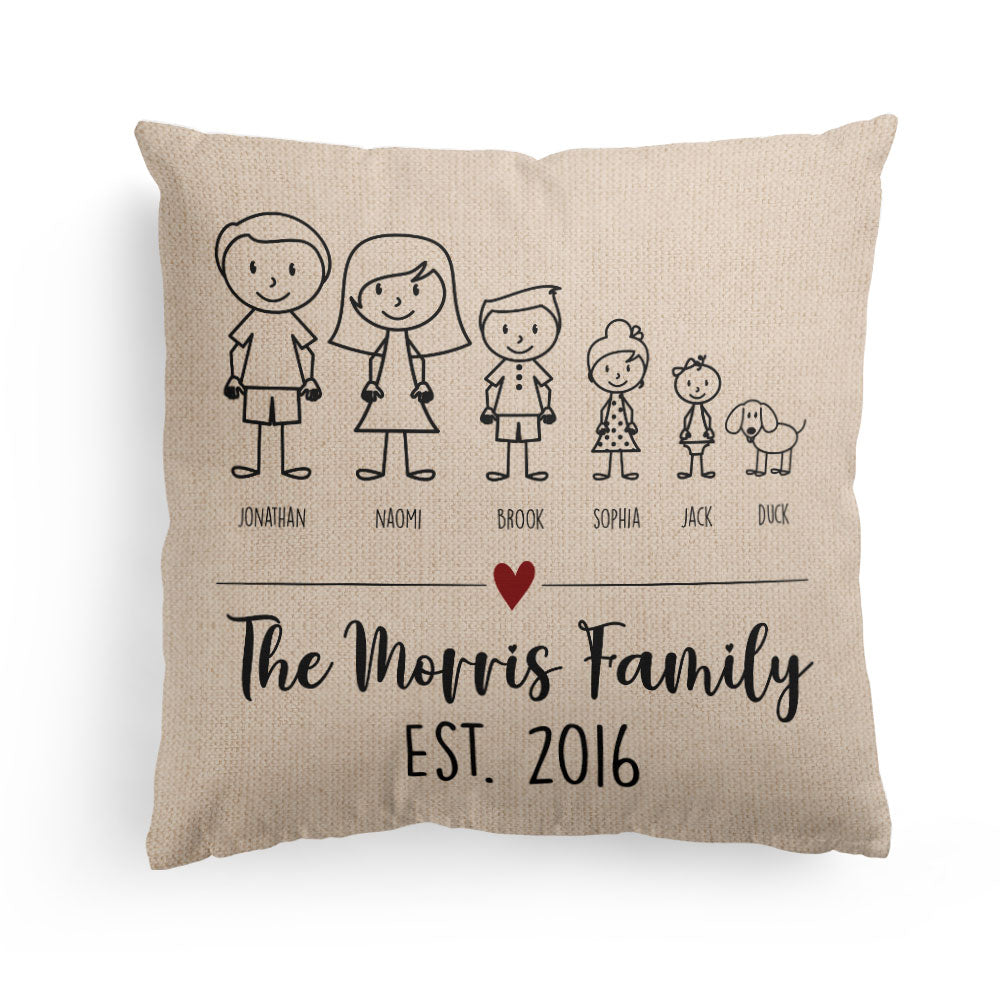 The Morris Family - Personalized Pillow (Insert Included)