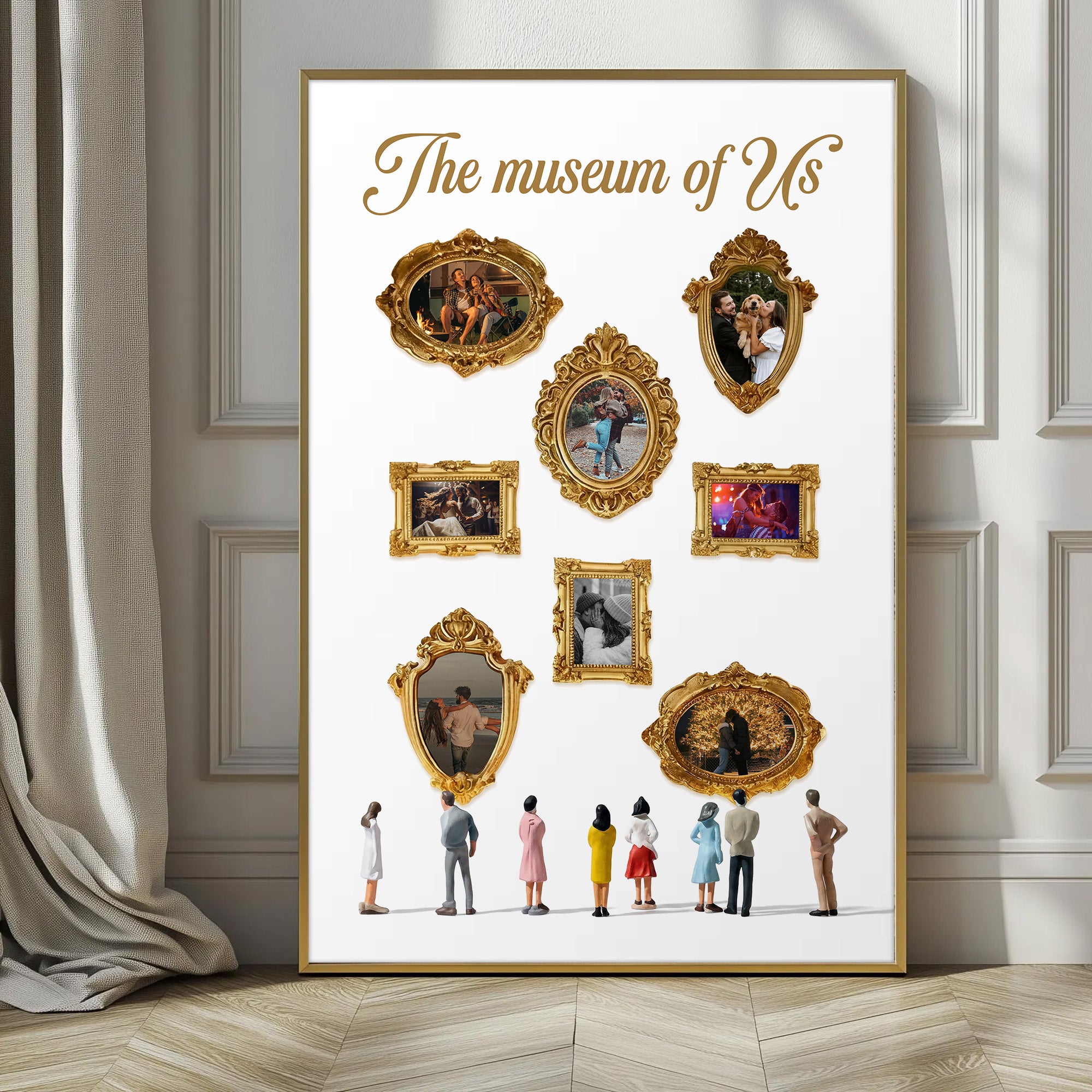 The Museum Of Us - Custom With Couple Photos - Personalized Photo Poster