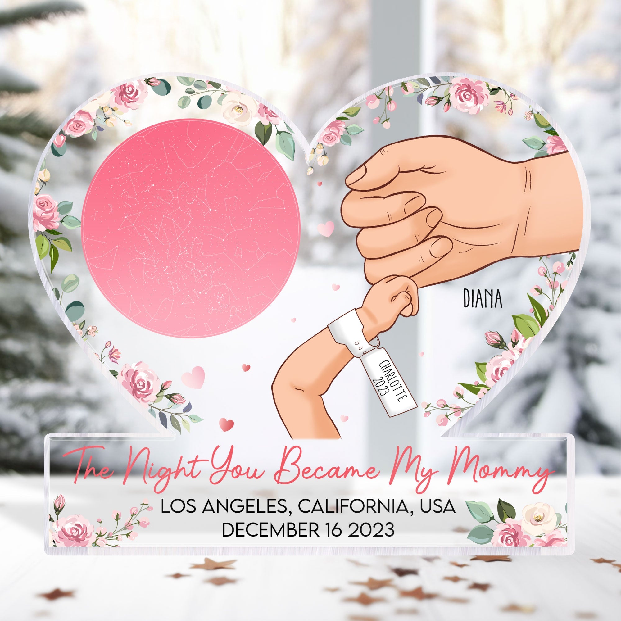 The Night You Became My Mommy 1St Mother's Day - Personalized Acrylic Plaque
