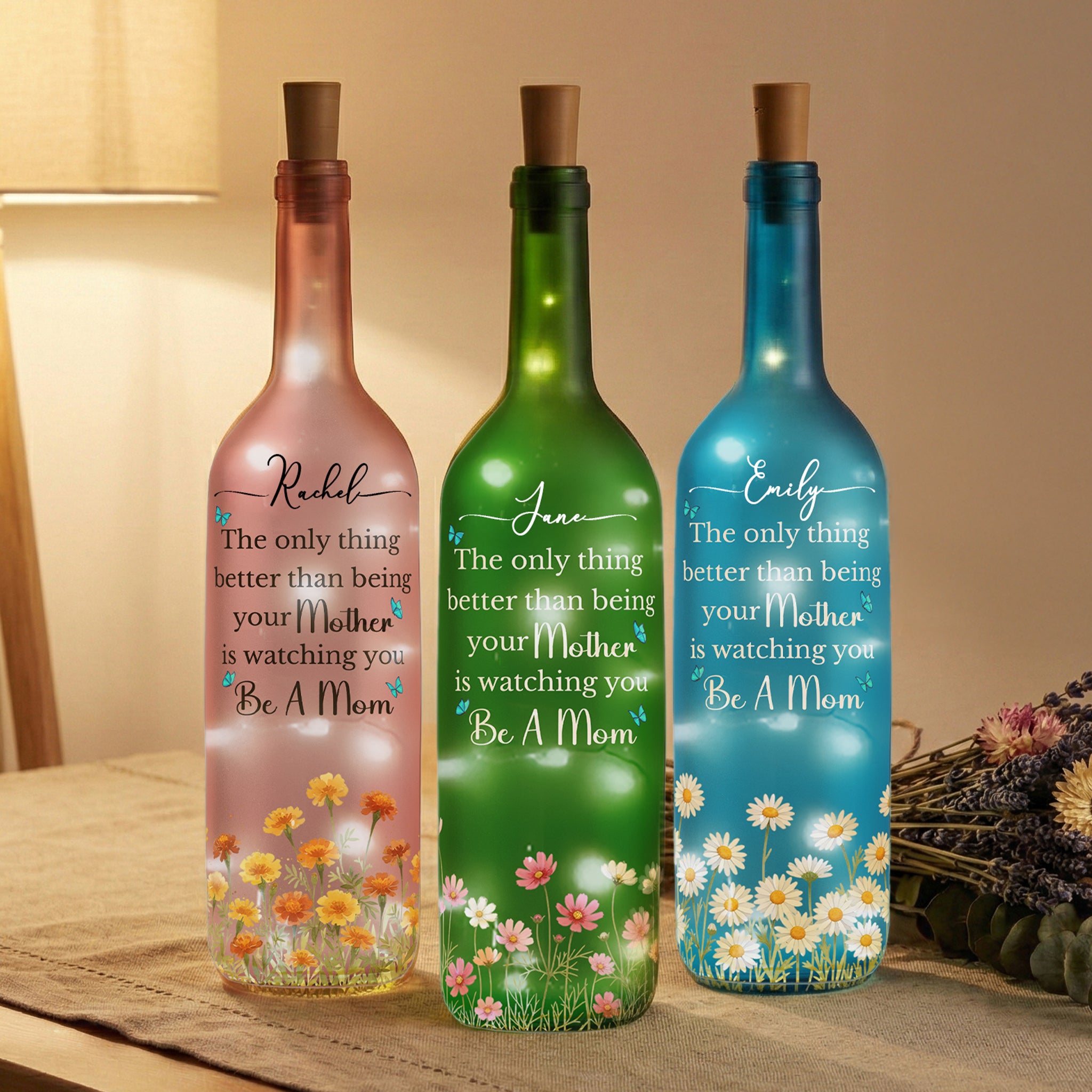 The Only Thing Better Than Being Your Mother - Personalized Bottle Lamp