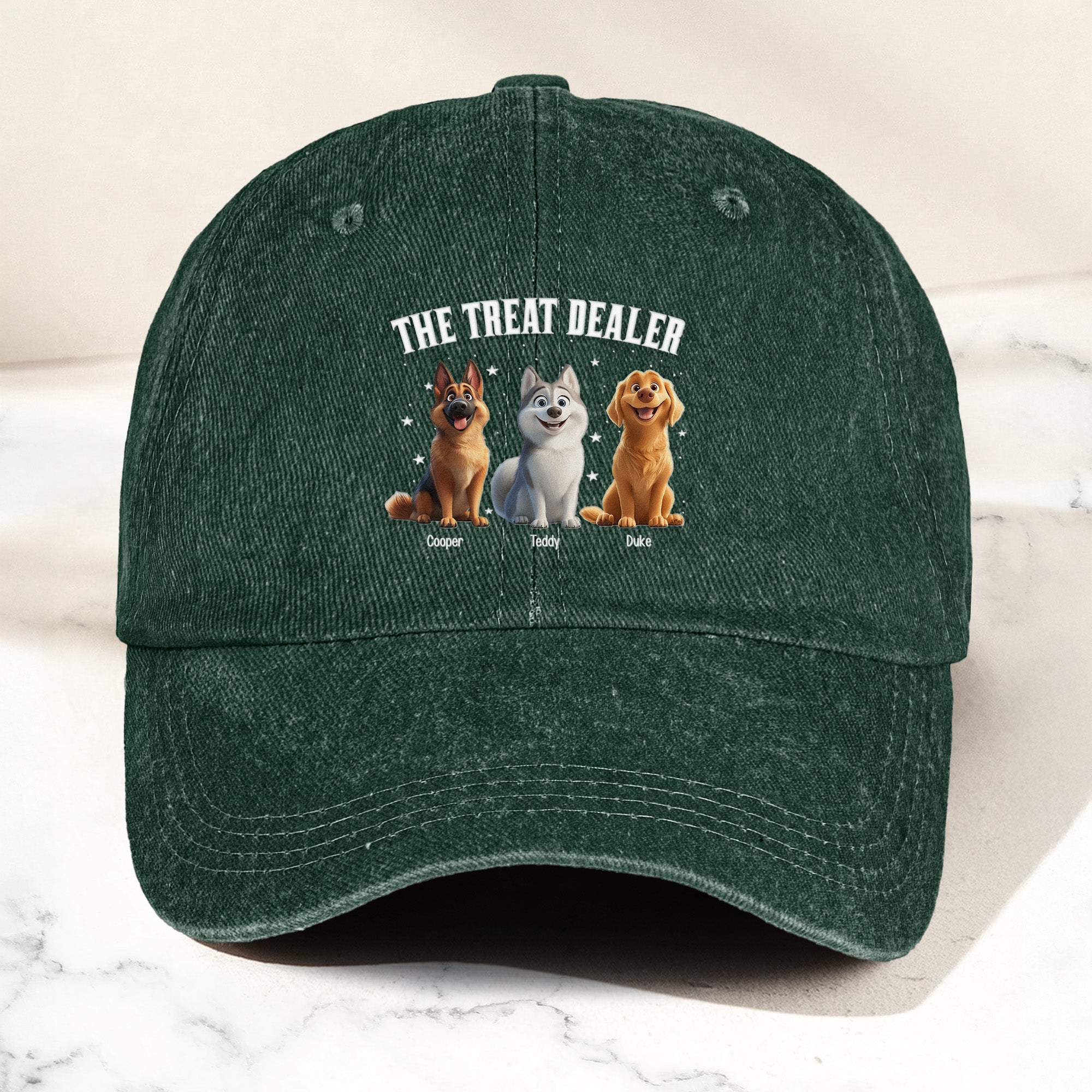 The Treat Dealer - Personalized Distressed Denim Cap