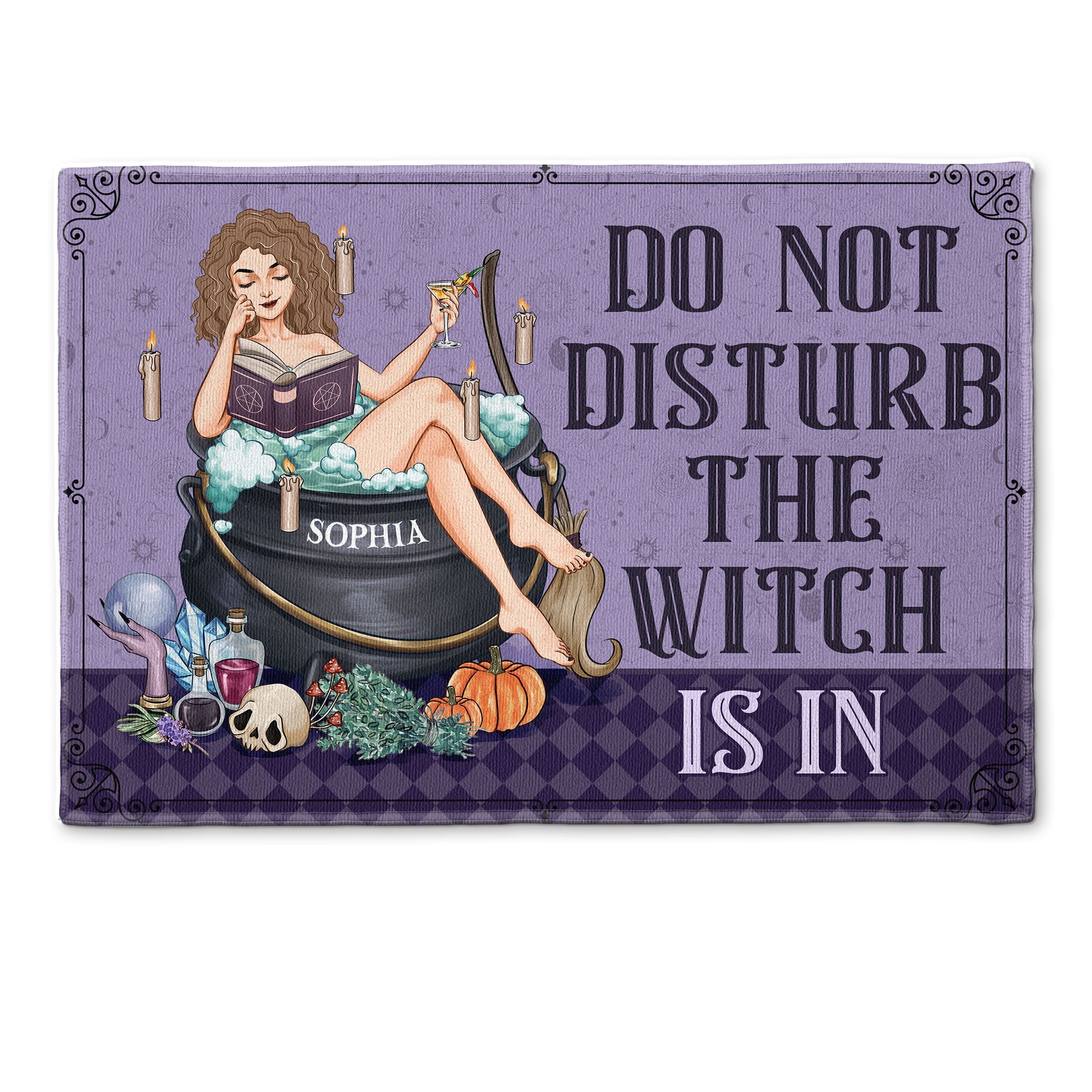The Witch Is In - Personalized Doormat - Halloween, Witchcraft Gift For Friends, Best Friend, Witches