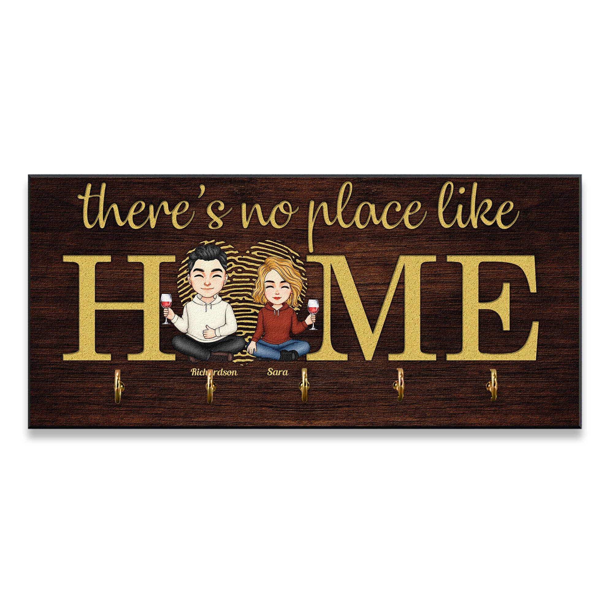 There's No Place Like Home - Personalized Key Hanger