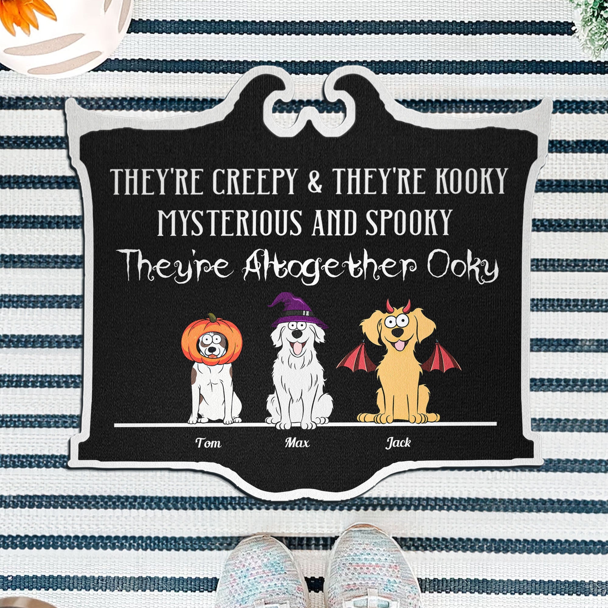 They're Creepy & They're Kooky - Personalized Custom Shaped Doormat