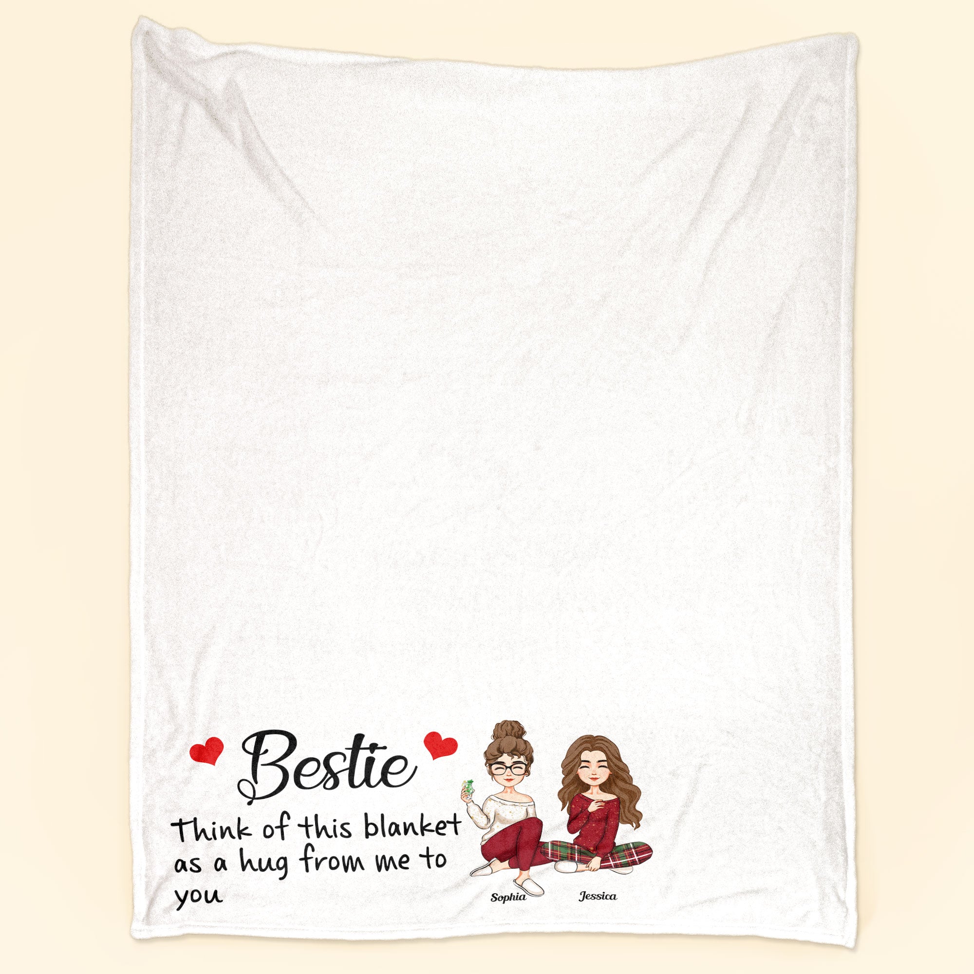 Think Of This Blanket As A Hug From Me To You - Personalized Blanket
