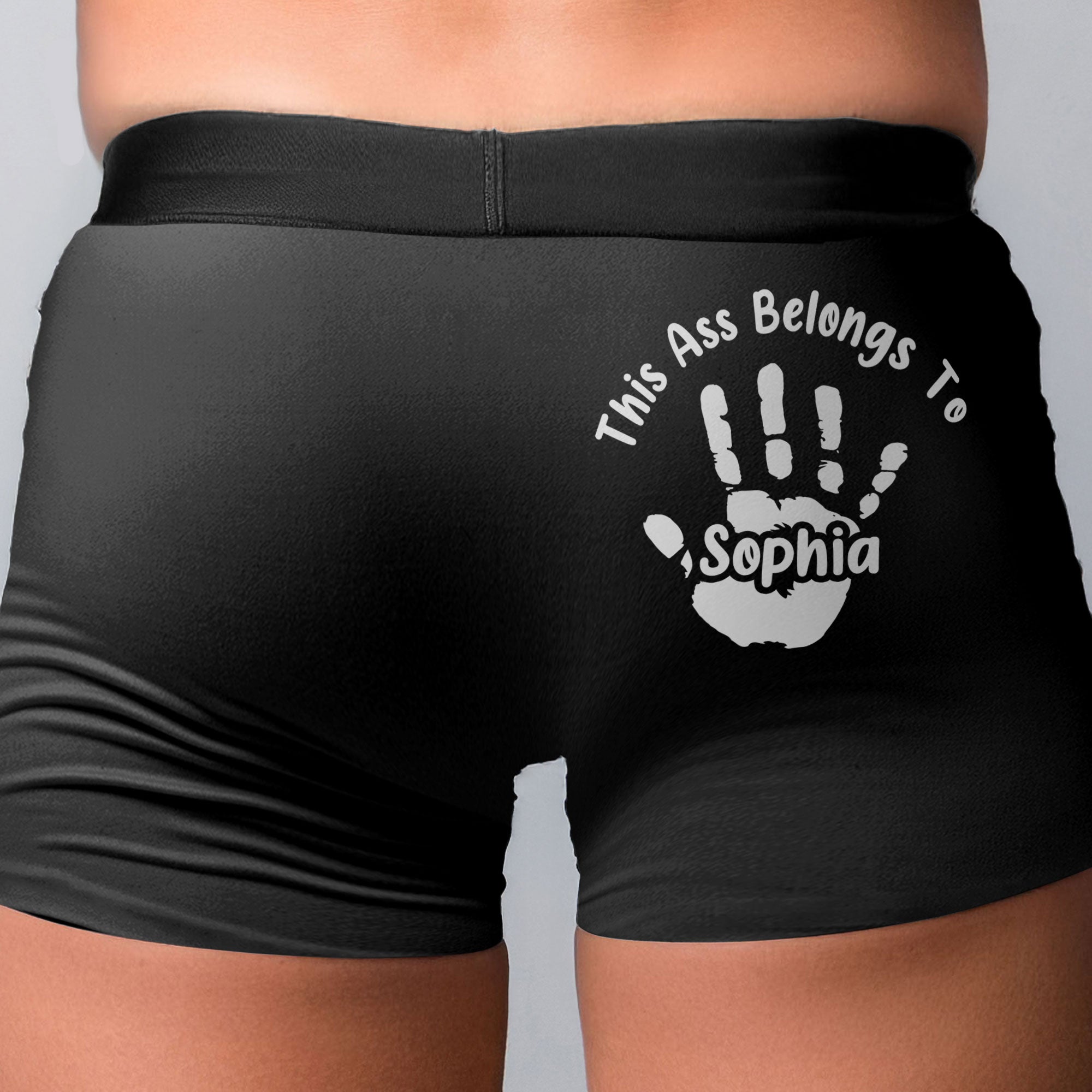 This A$$ Belongs To - Naughty Gifts For Husband, Boyfriend - Personalized Men's Boxer Briefs - Gift For Husband