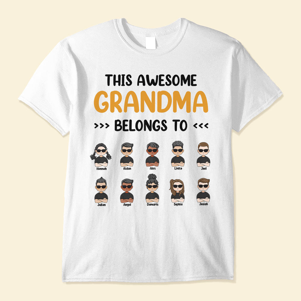 This Awesome Grandpa/Grandma Belongs To - Personalized Shirt