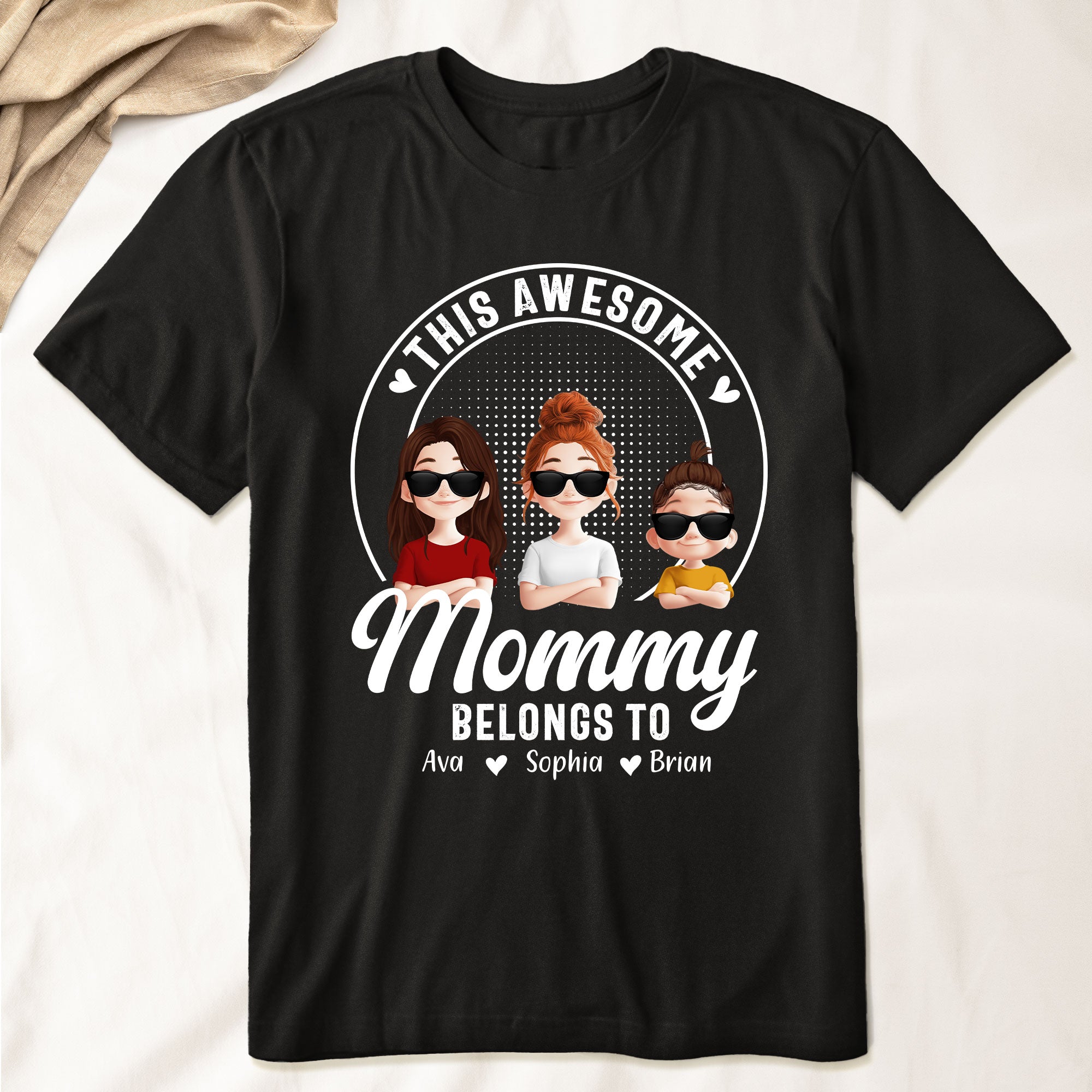 This Awesome Mommy Belongs To - Personalized Shirt