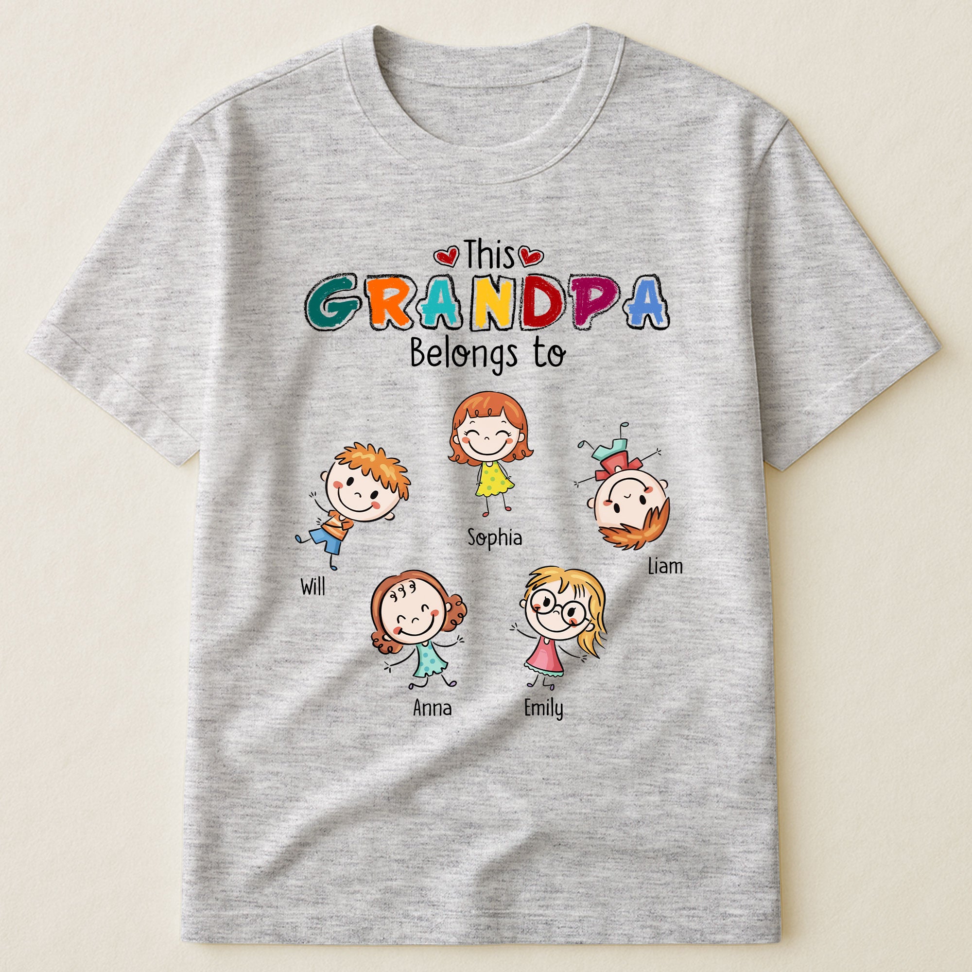 This Grandpa Grandma Belongs Doodle Color - Personalized Shirt