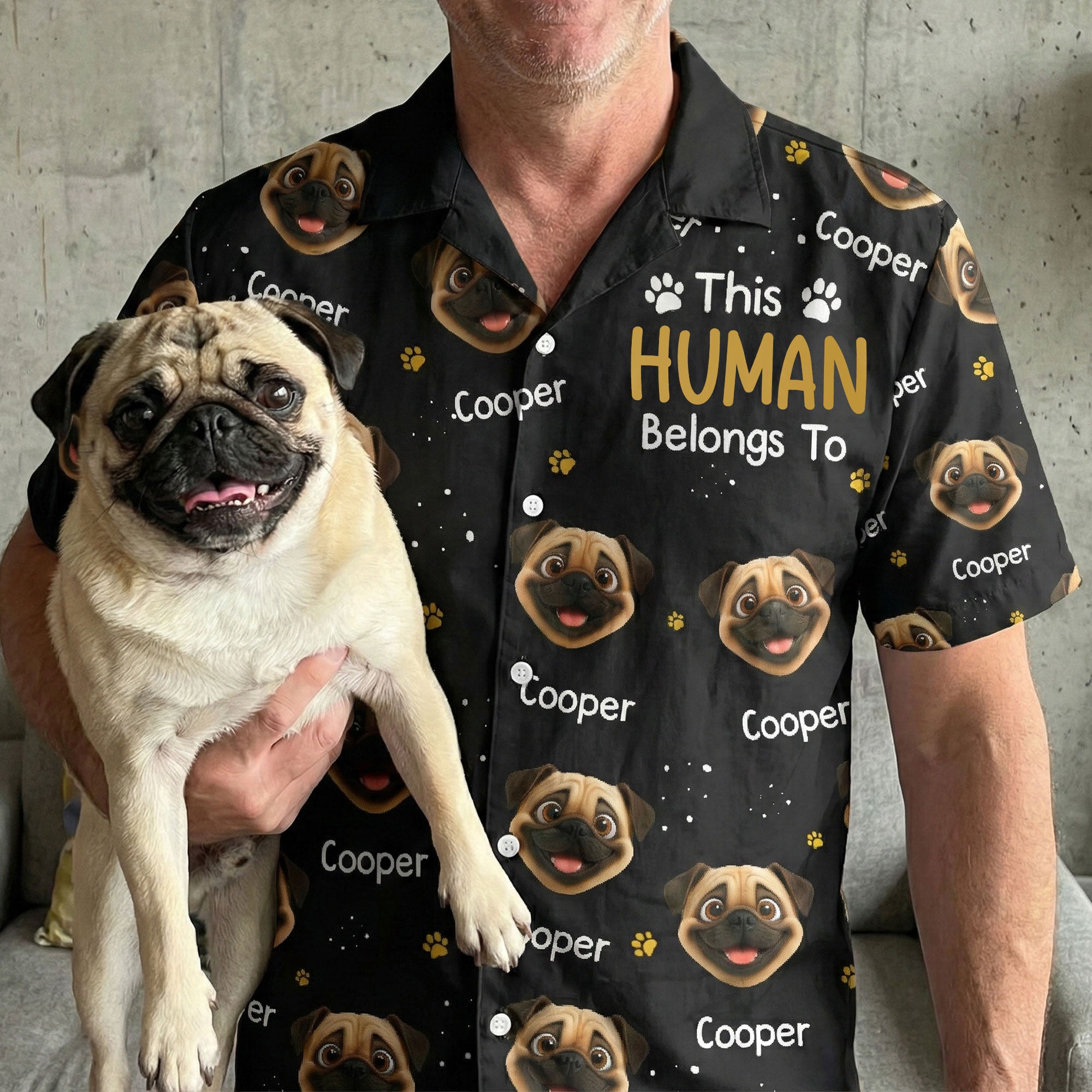 This Human Belongs To - Personalized Hawaiian Shirt