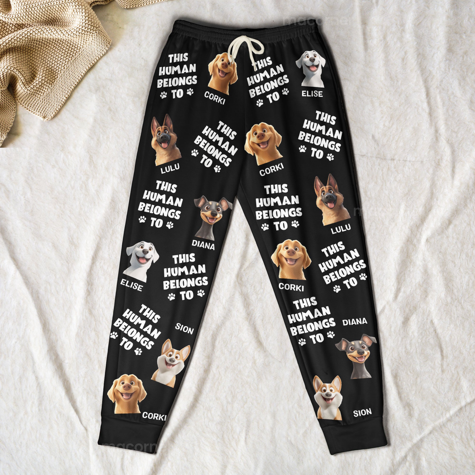 This Human Belongs To - Personalized Sweatpants