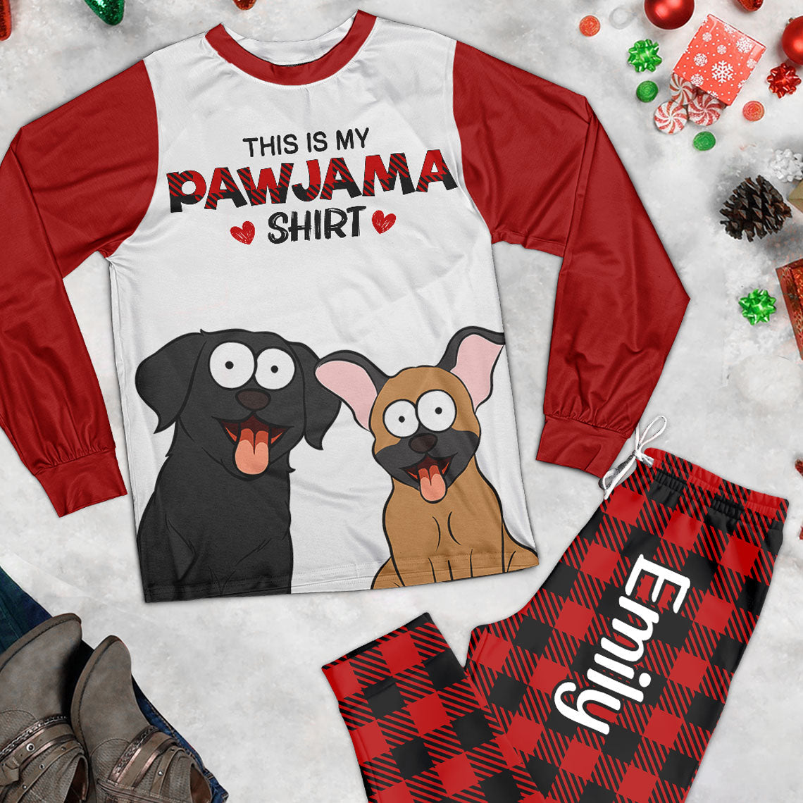 This Is My Pawjama Shirt - New Version - Personalized Pajama Set