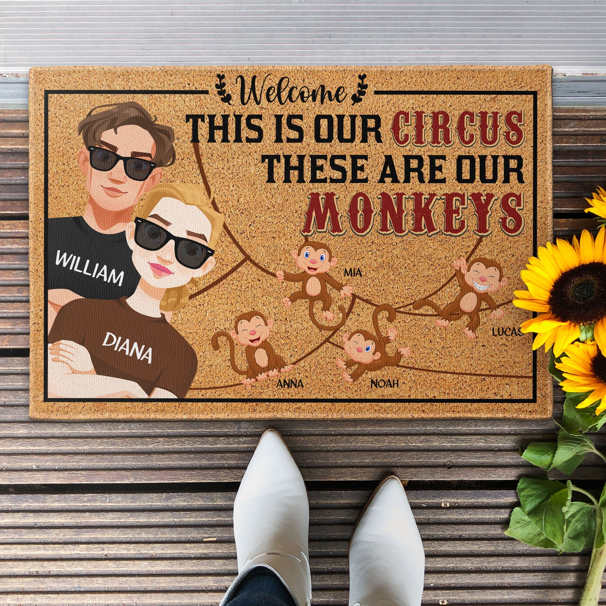 This Is Our Circus - Personalized Doormat