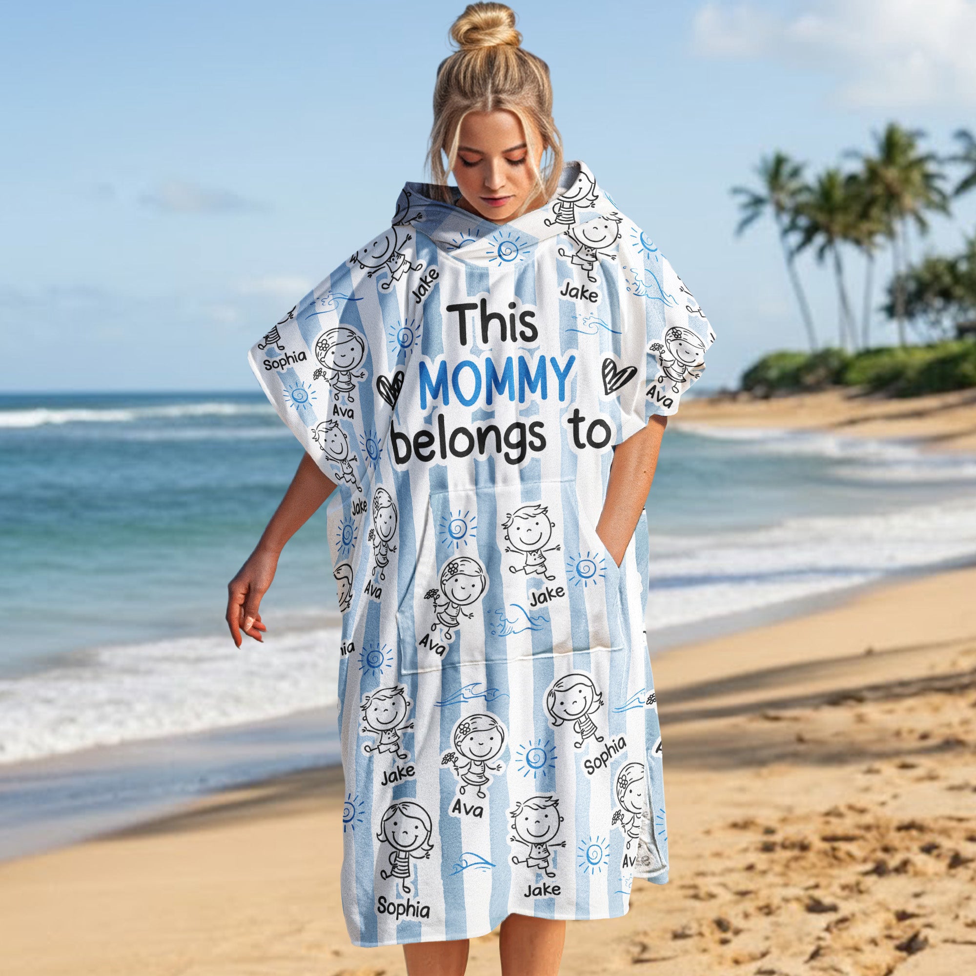 This Mommy Belongs To - Personalized Beach Towel