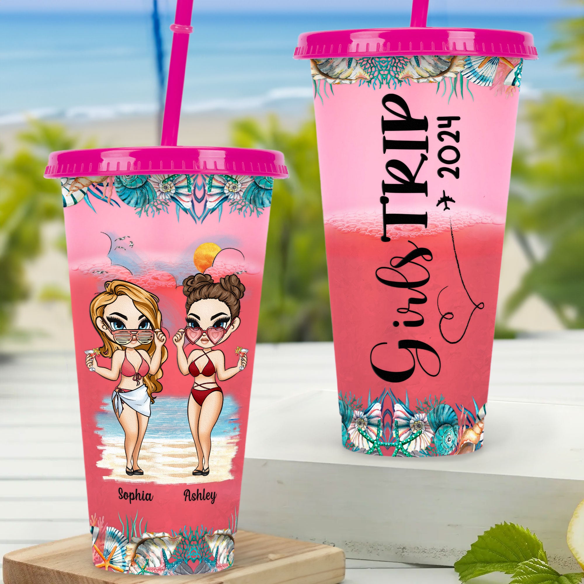 Time For Girls Trip - Personalized Color Changing Cup