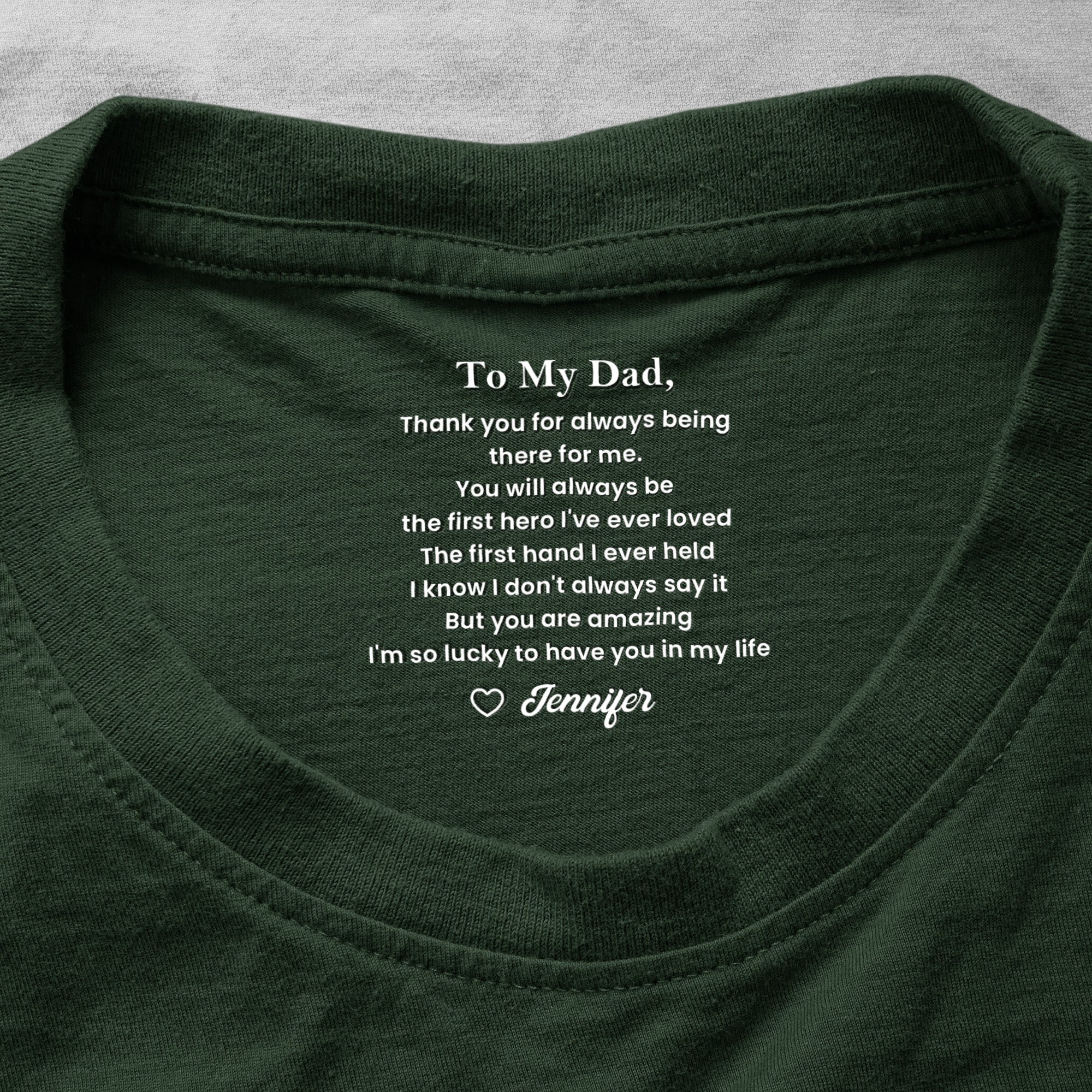 To My Dad Gift For Dad Grandpa Thank You Gift - Personalized Shirt