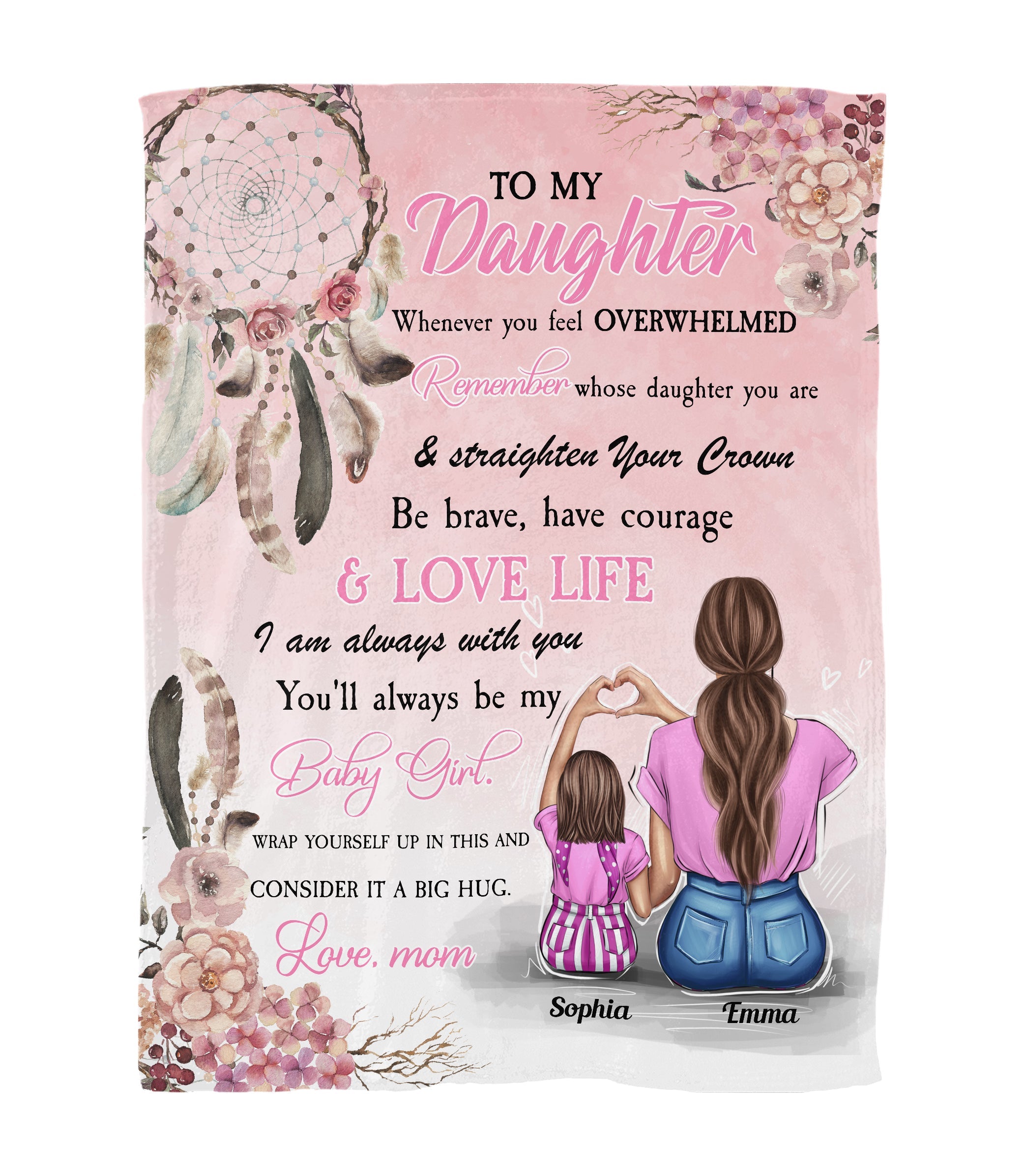 To My Daughter - Personalized Daughter Blanket