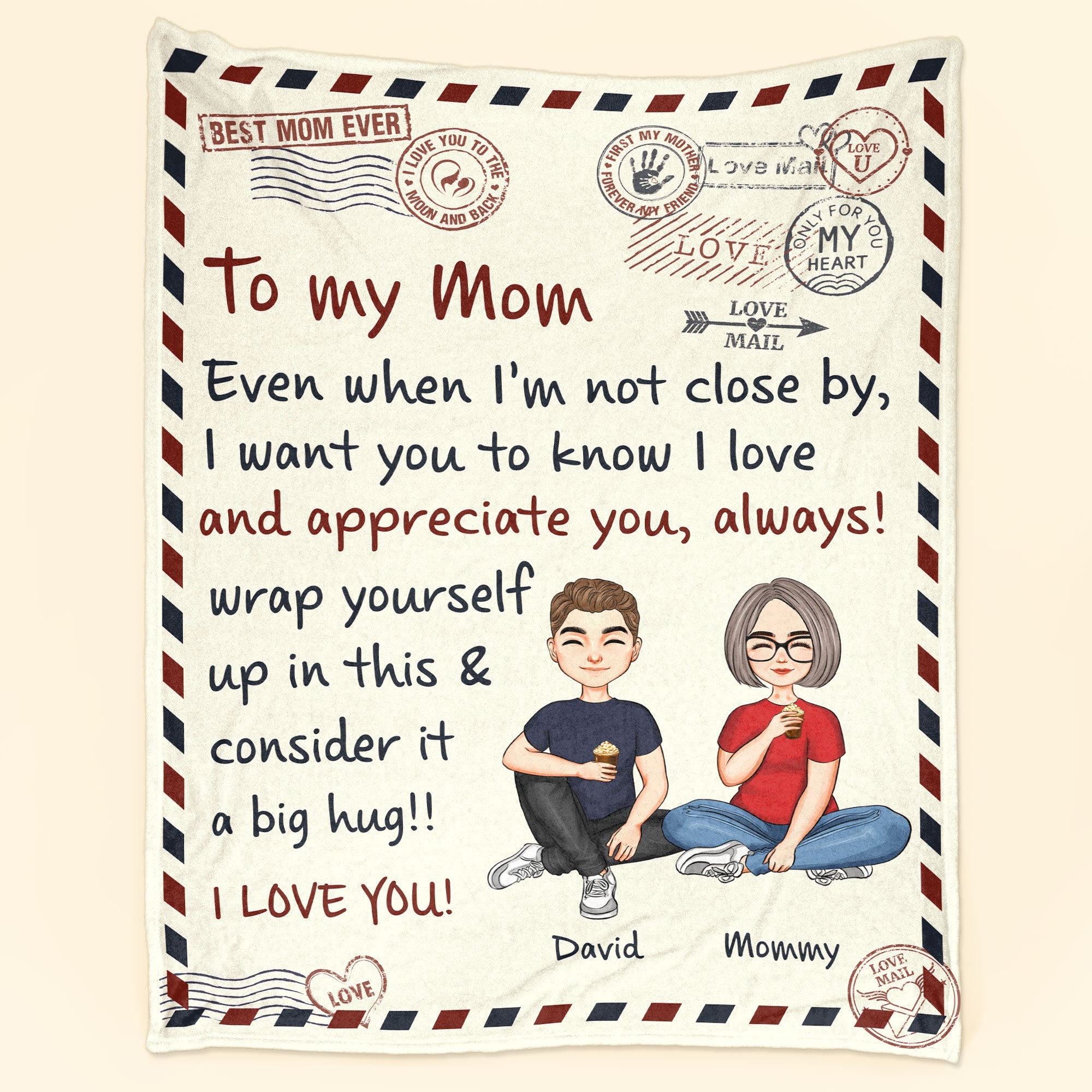 To My Mom I'm Not Close - Personalized Blanket