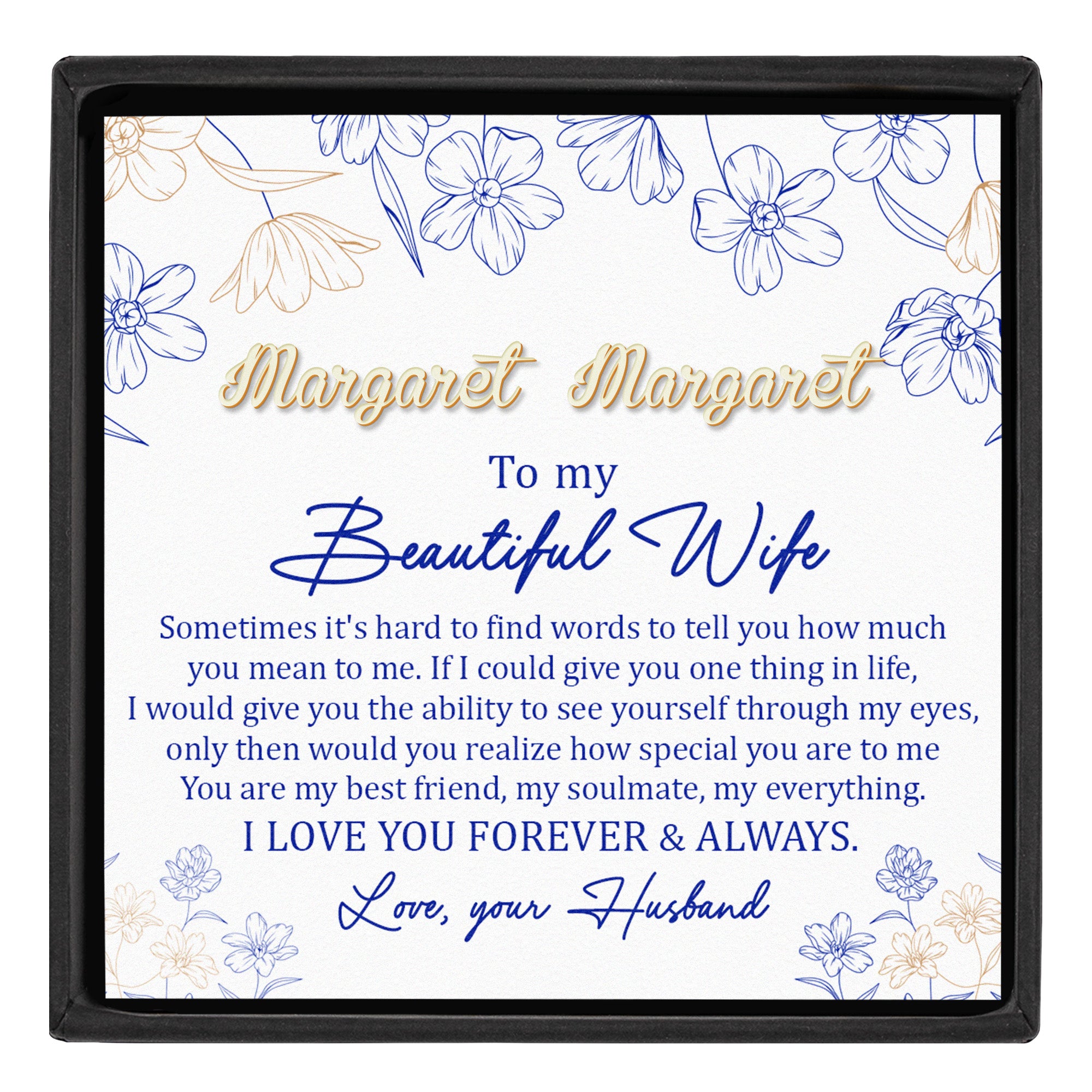 To My Wife Anniversary Gift - Personalized Name Stud Earrings