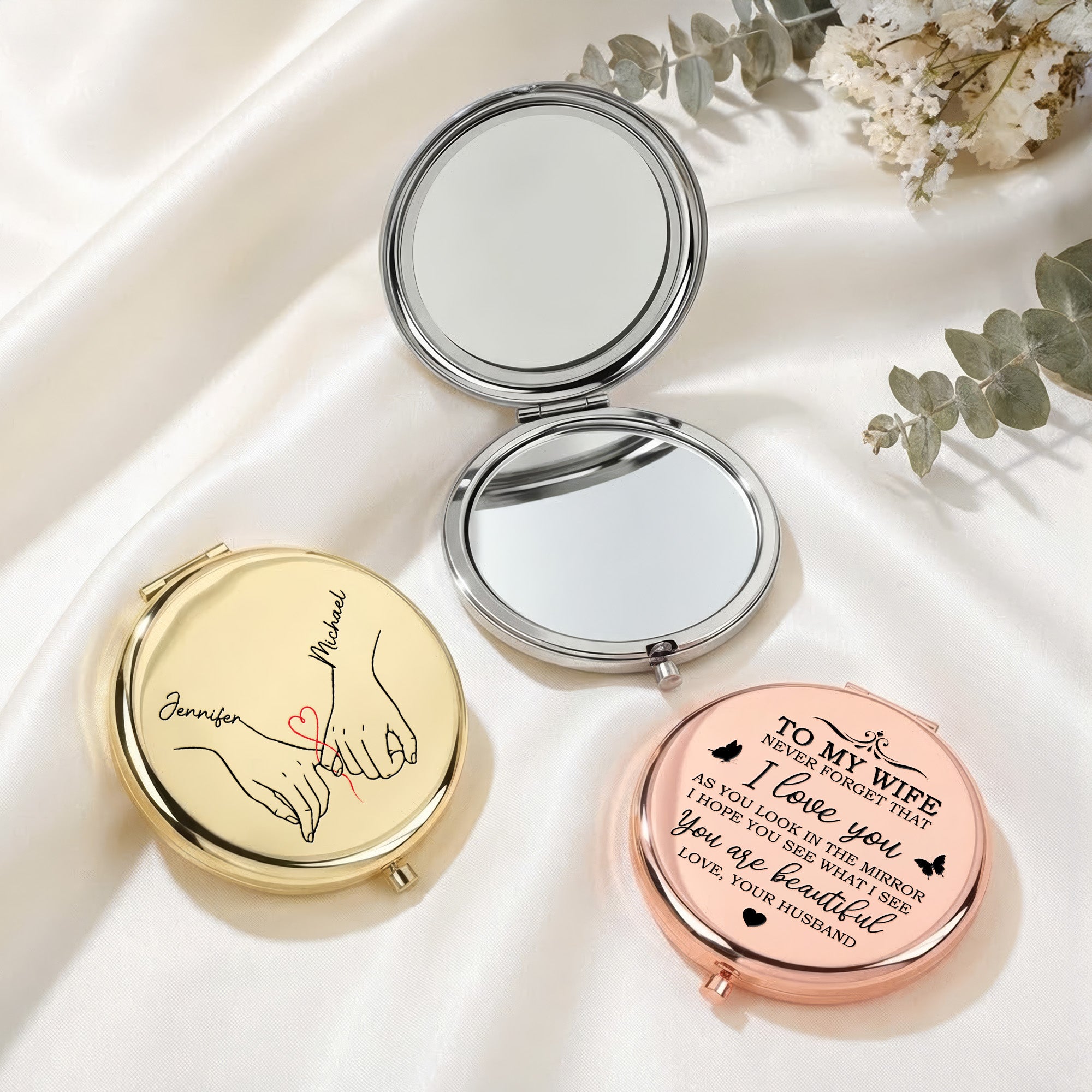 To My Wife Never Forget That I Love You - Personalized Compact Mirror