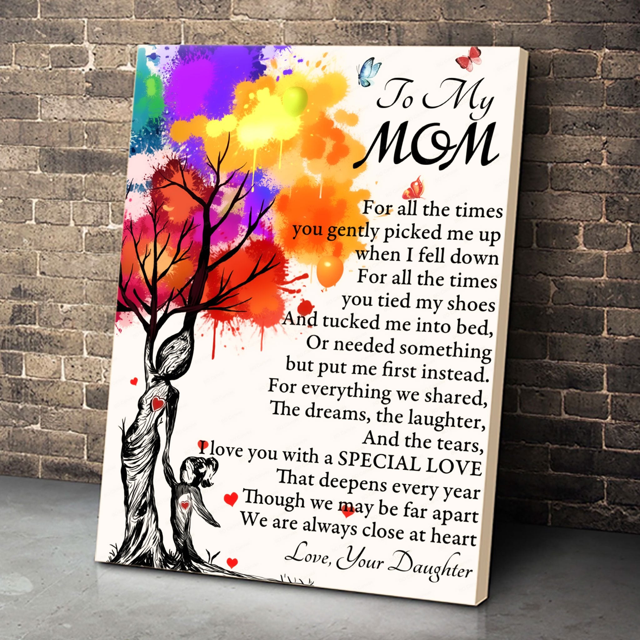 To My Mom Canvas Print Wall Art - Gift For Mom - Matte Canvas-A Loves Gift