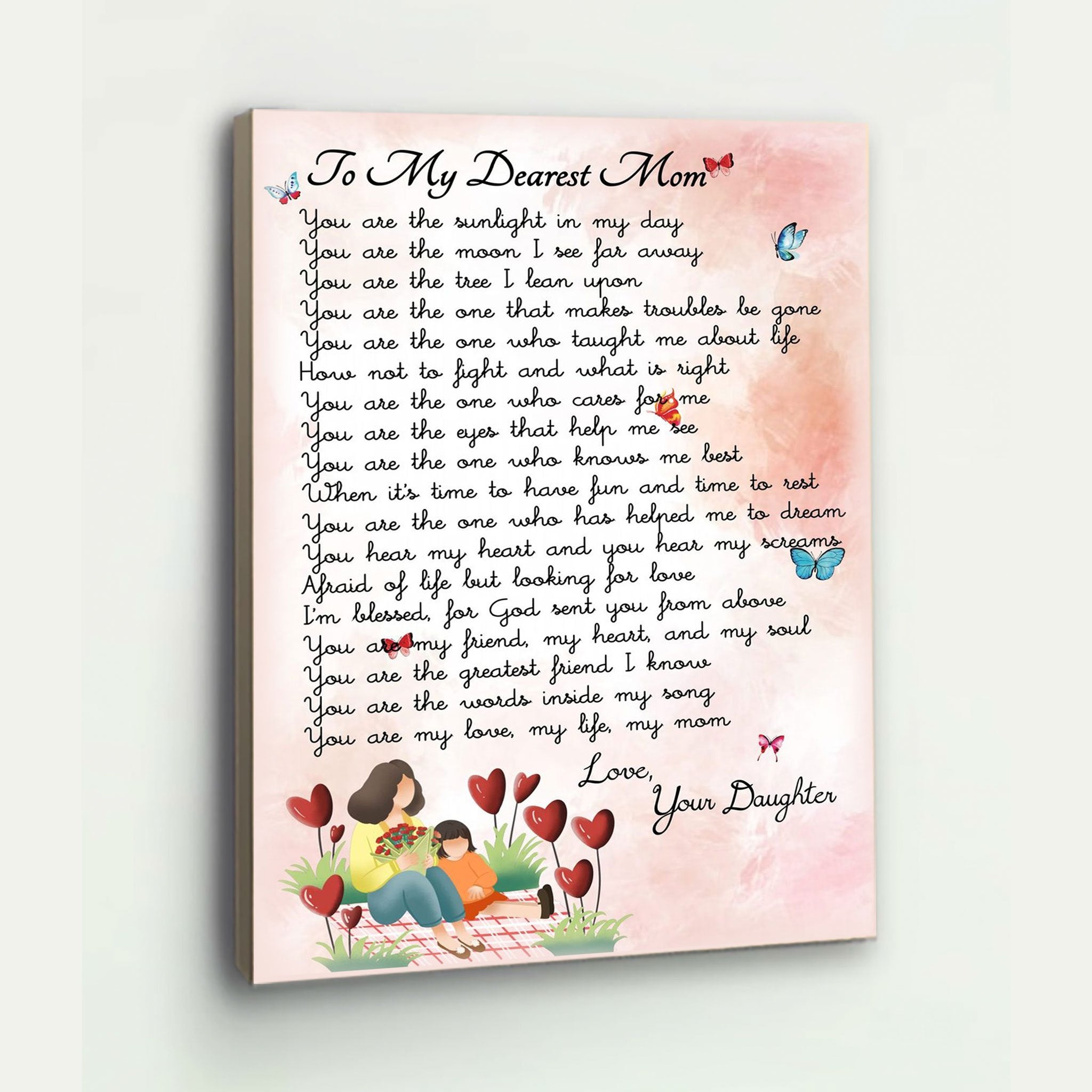 To My Mom Canvas Print Wall Art - Gift For Mom - Matte Canvas-A Loves Gift