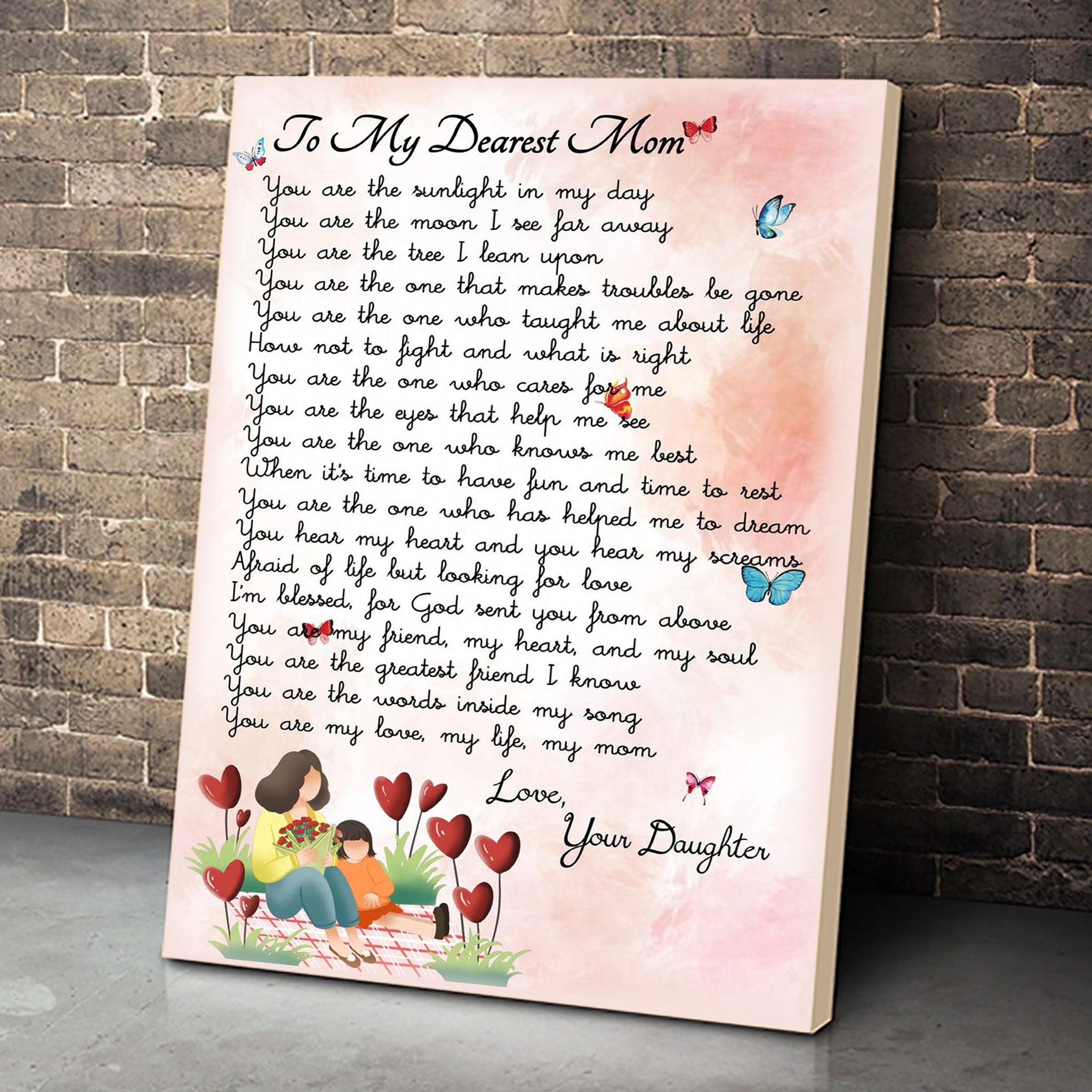 To My Mom Canvas Print Wall Art - Gift For Mom - Matte Canvas-A Loves Gift