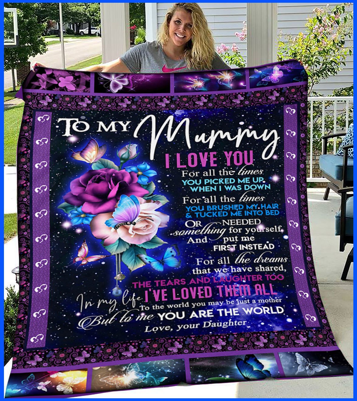 Custom Blanket To My Mummy Blanket - Gift For Mummy - Fleece Blanket-A Loves Gift