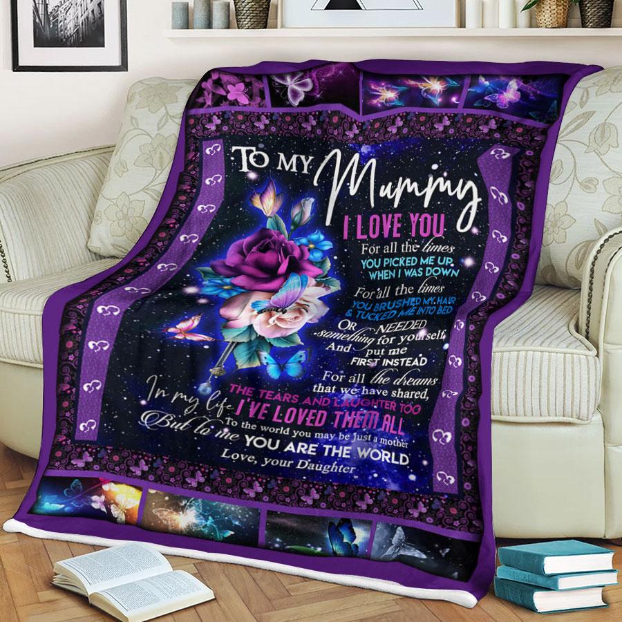 Custom Blanket To My Mummy Blanket - Gift For Mummy - Fleece Blanket-A Loves Gift