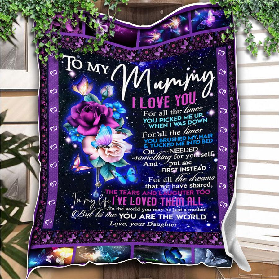 Custom Blanket To My Mummy Blanket - Gift For Mummy - Fleece Blanket-A Loves Gift