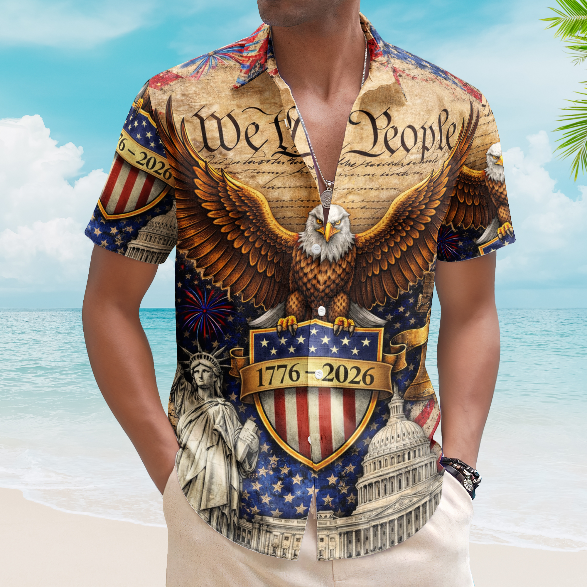 USA We're The People 250 Years - Personalized Hawaiian Shirt