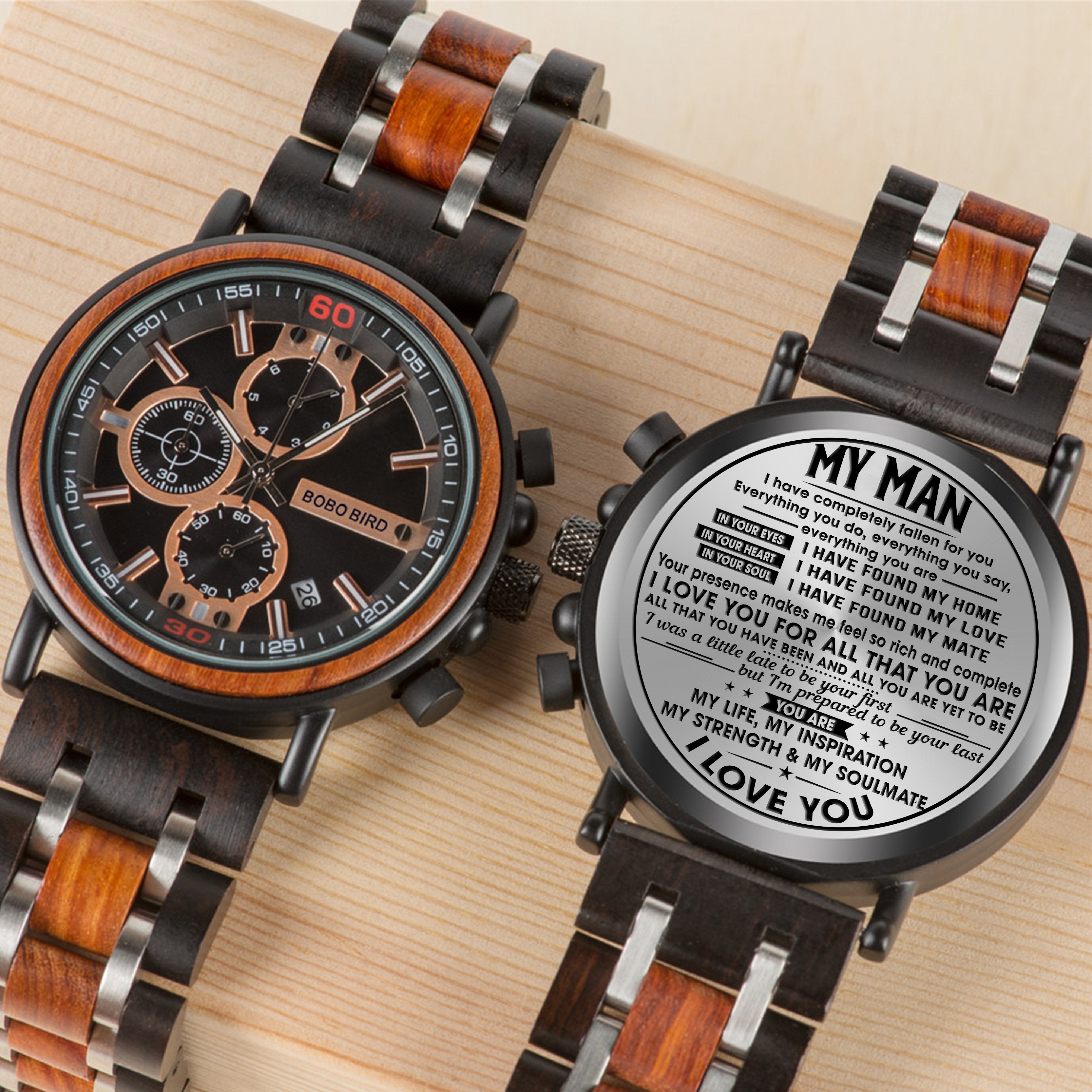 Engraved Wooden Watch - Great Gifts For Man/Husband-A Loves Gift