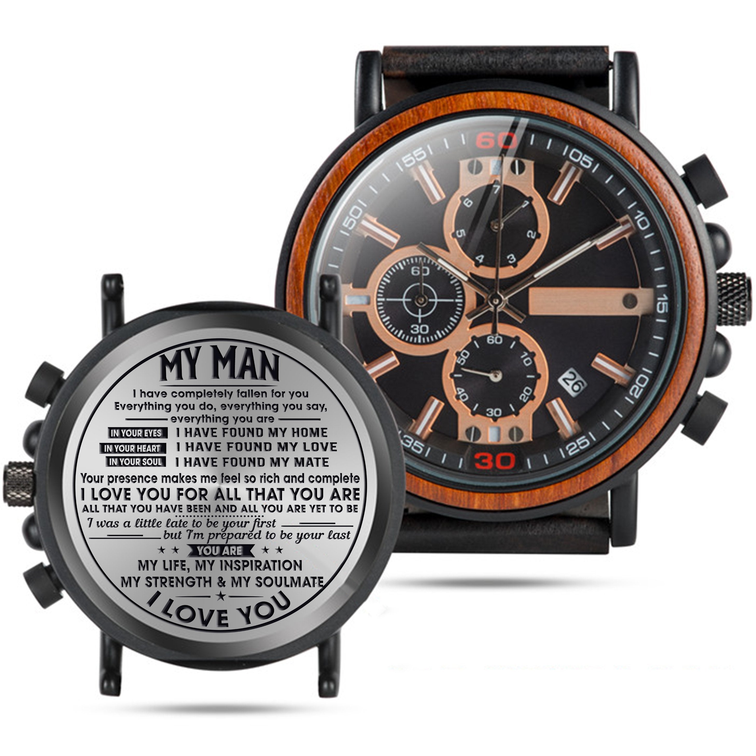 Engraved Wooden Watch - Great Gifts For Man/Husband-A Loves Gift