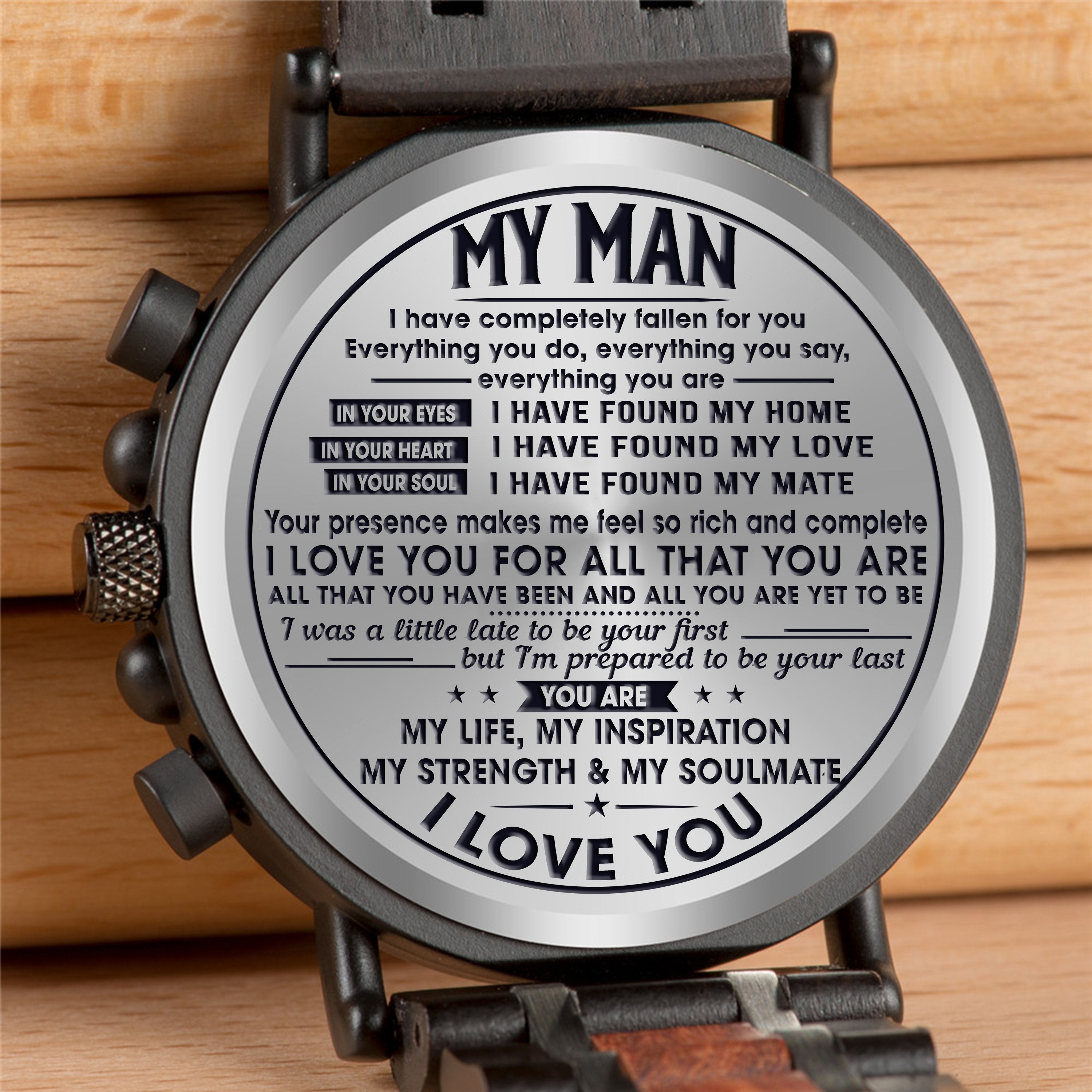 Engraved Wooden Watch - Great Gifts For Man/Husband-A Loves Gift