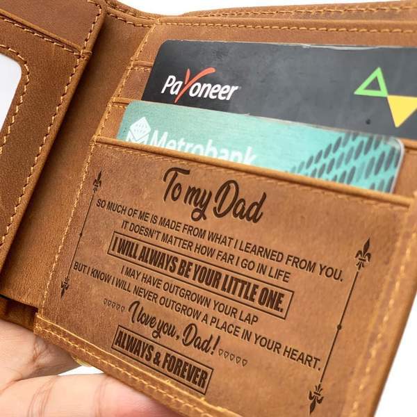 LEATHER WALLET - TO MY DAD-A Loves Gift