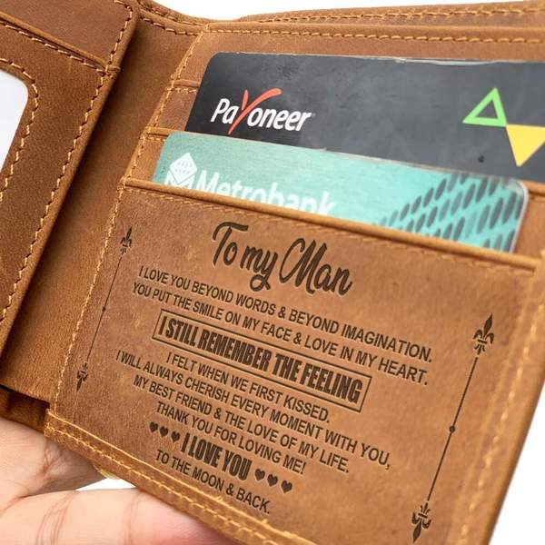 LEATHER WALLET - TO MY MAN-A Loves Gift