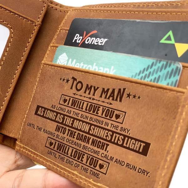 LEATHER WALLET - TO MY MAN-A Loves Gift