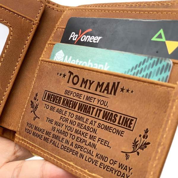 LEATHER WALLET - TO MY MAN-A Loves Gift