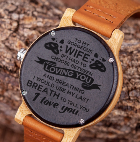 Engraved Wooden Watch - Great Gifts For Your Wife-A Loves Gift