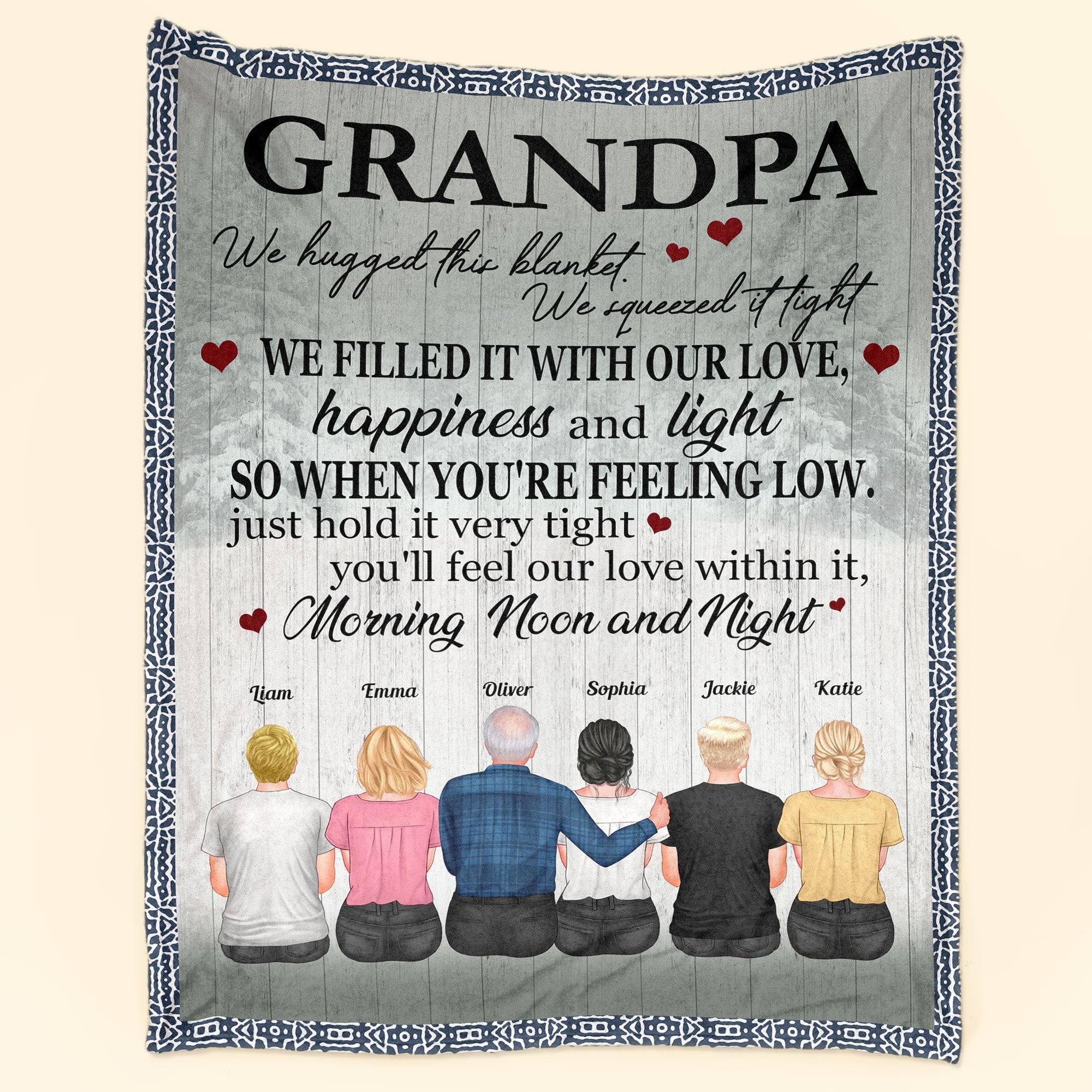 We Hugged This Blanket - Personalized Blanket