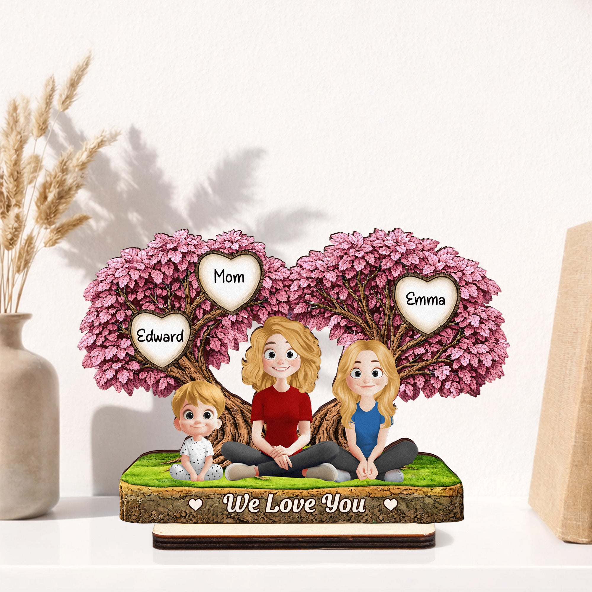 We Love You Mother's Day Gift For Her, Wife, Mom - Personalized Wooden Plaque