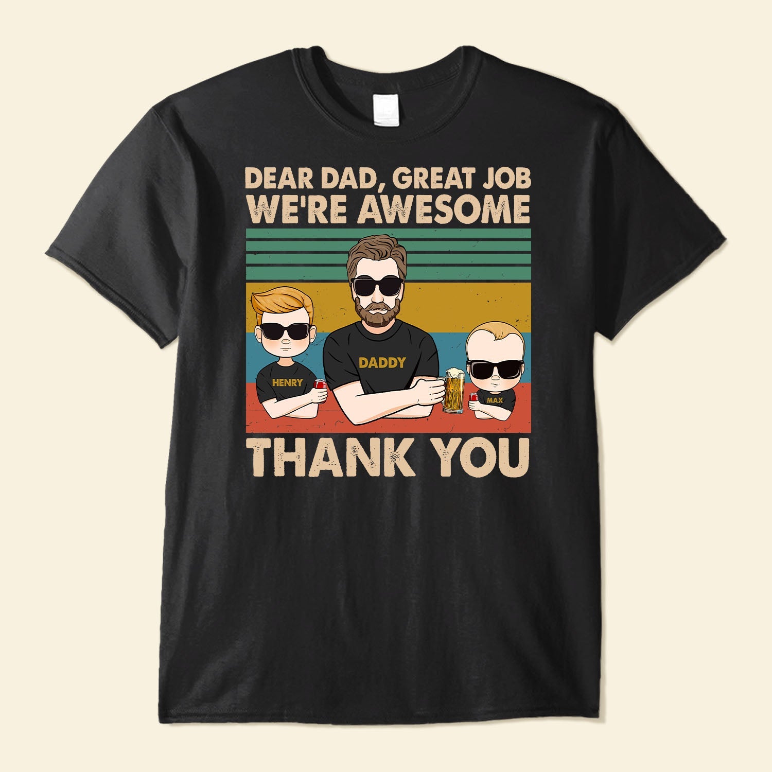 We're Awesome Thank You - Personalized Shirt Father's Day