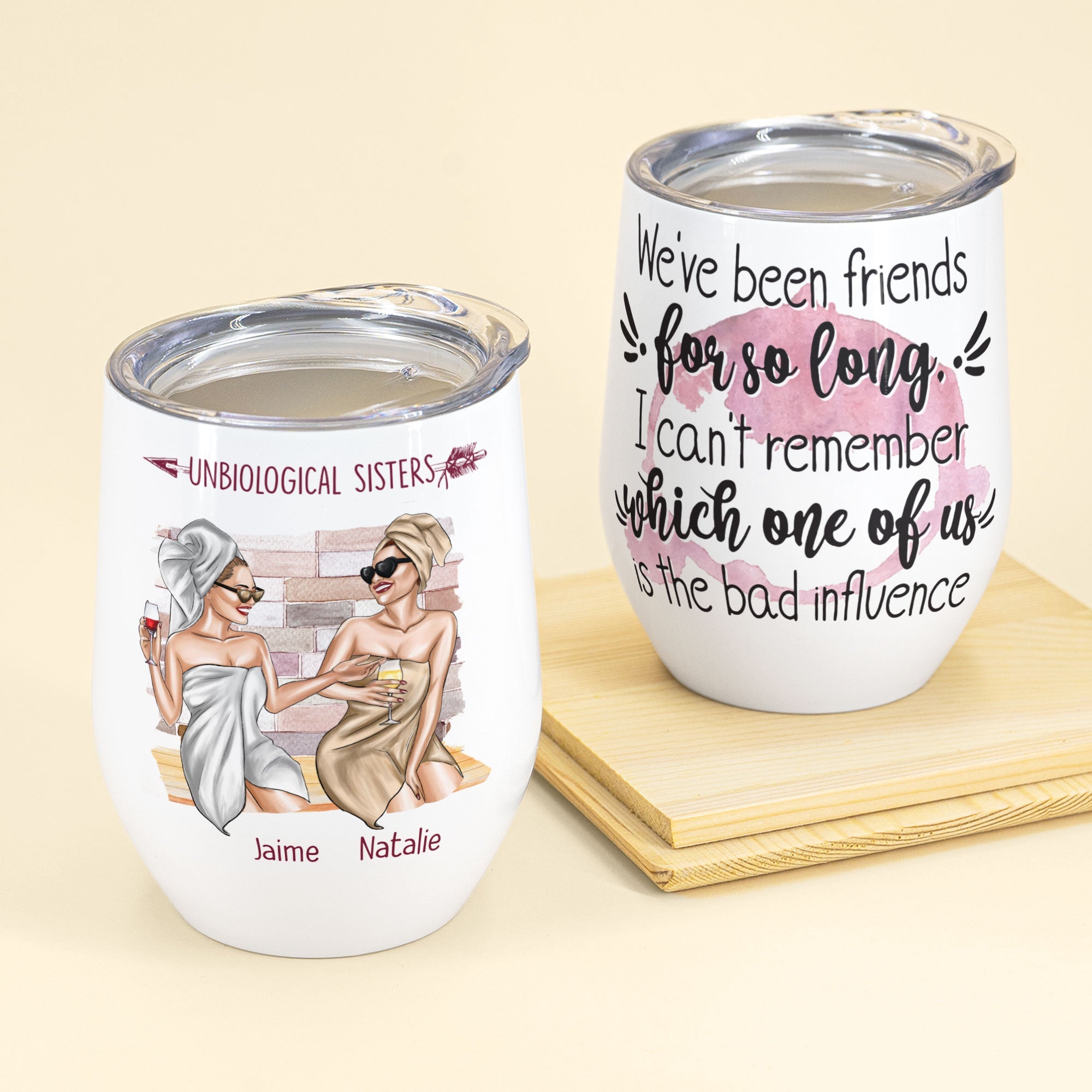We've Been Friends For So Long - Personalized Wine Tumbler - Gift For Besties