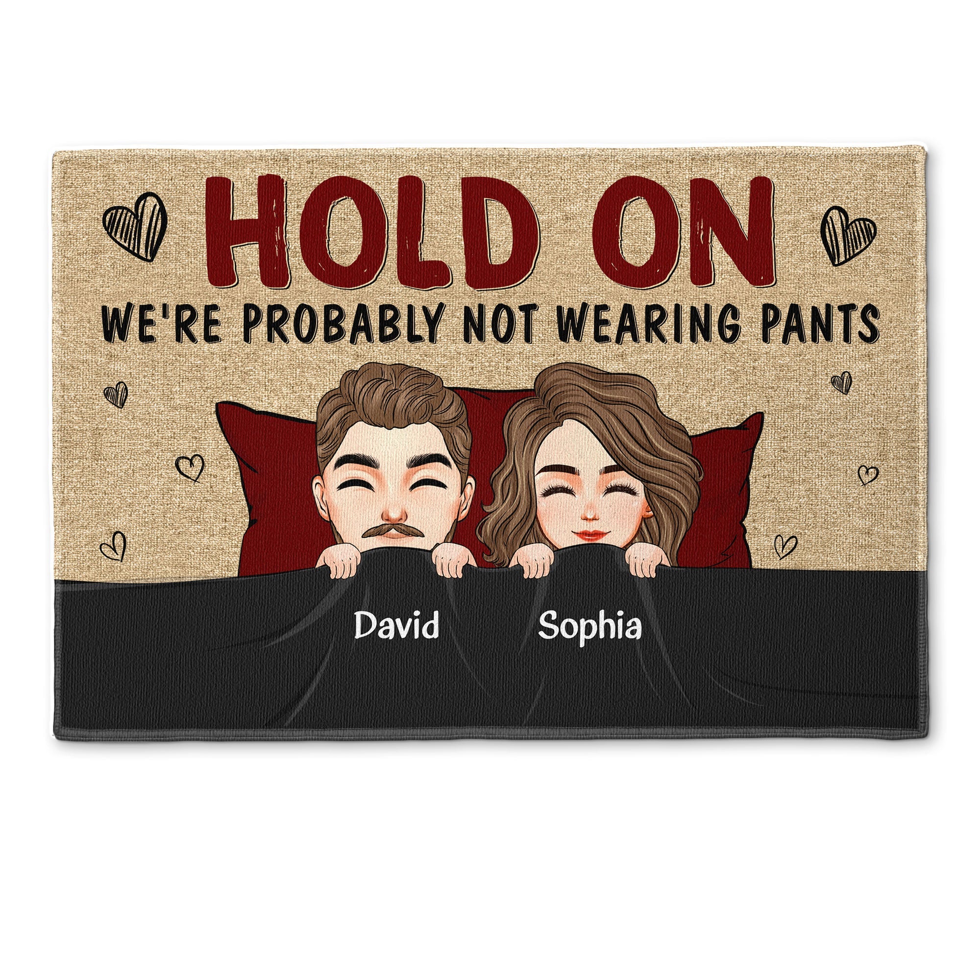 We're Probably Not Wearing Pants - Personalized Doormat
