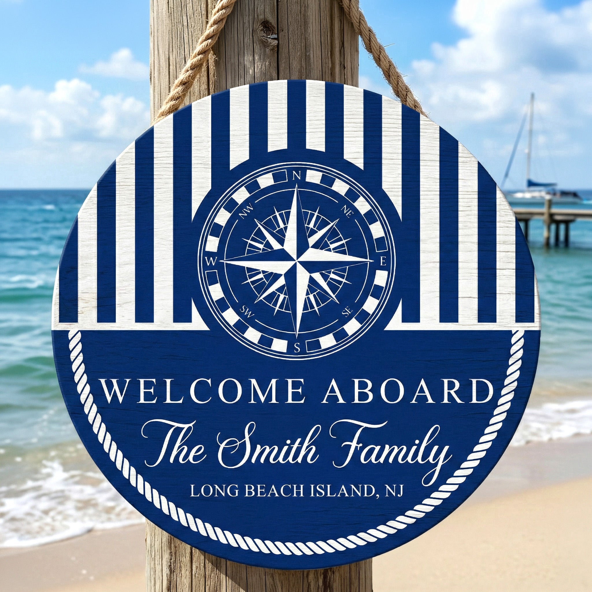 Welcome Aboard - Personalized Wood Sign