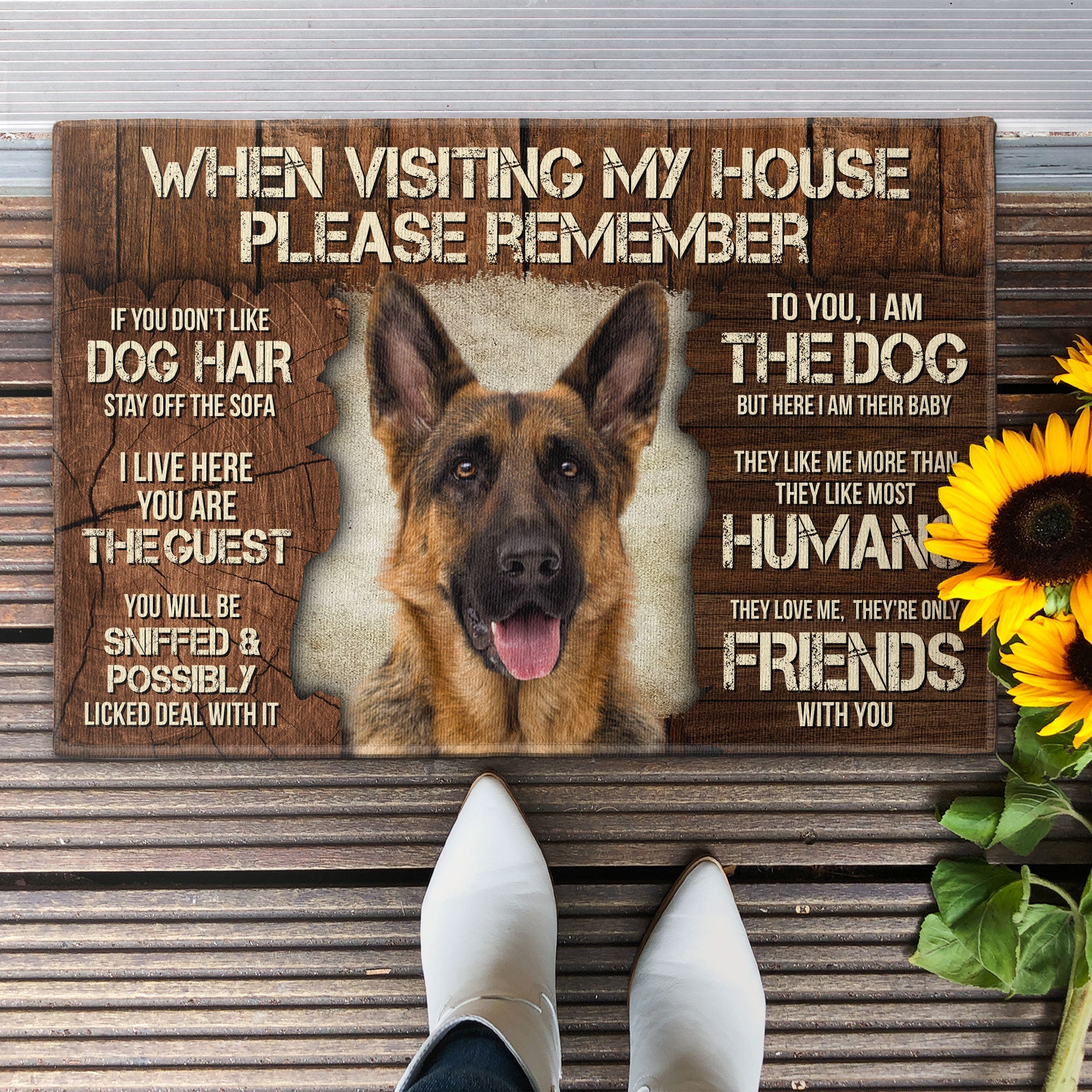 When Visiting My House Please Remember - Personalized Photo Doormat